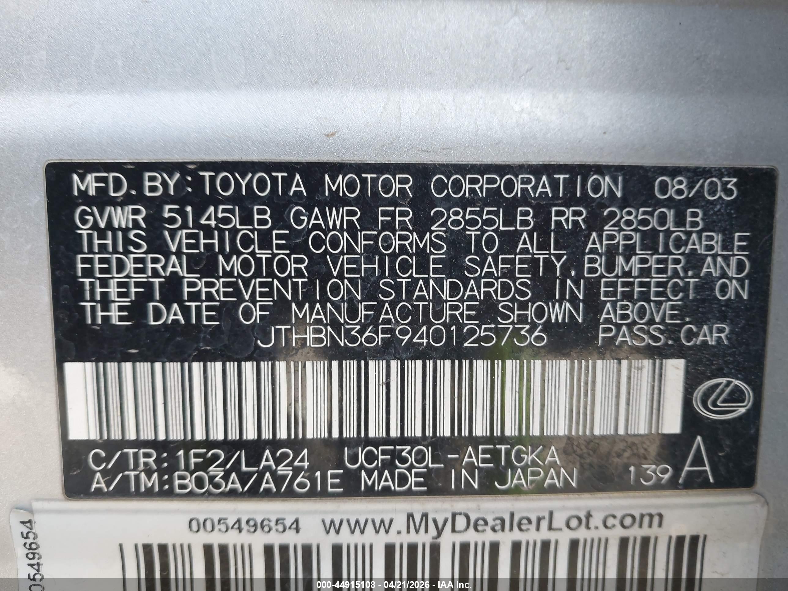 LEXUS LS image 9