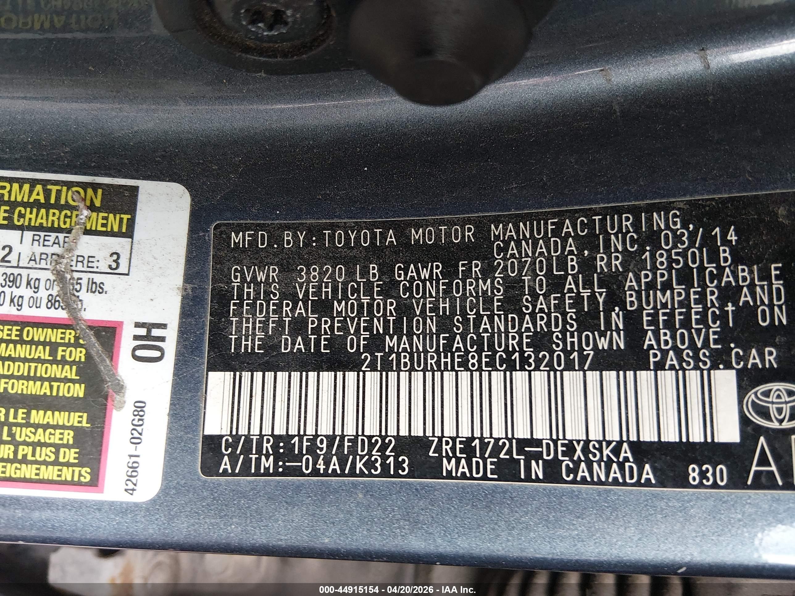 TOYOTA COROLLA image 9