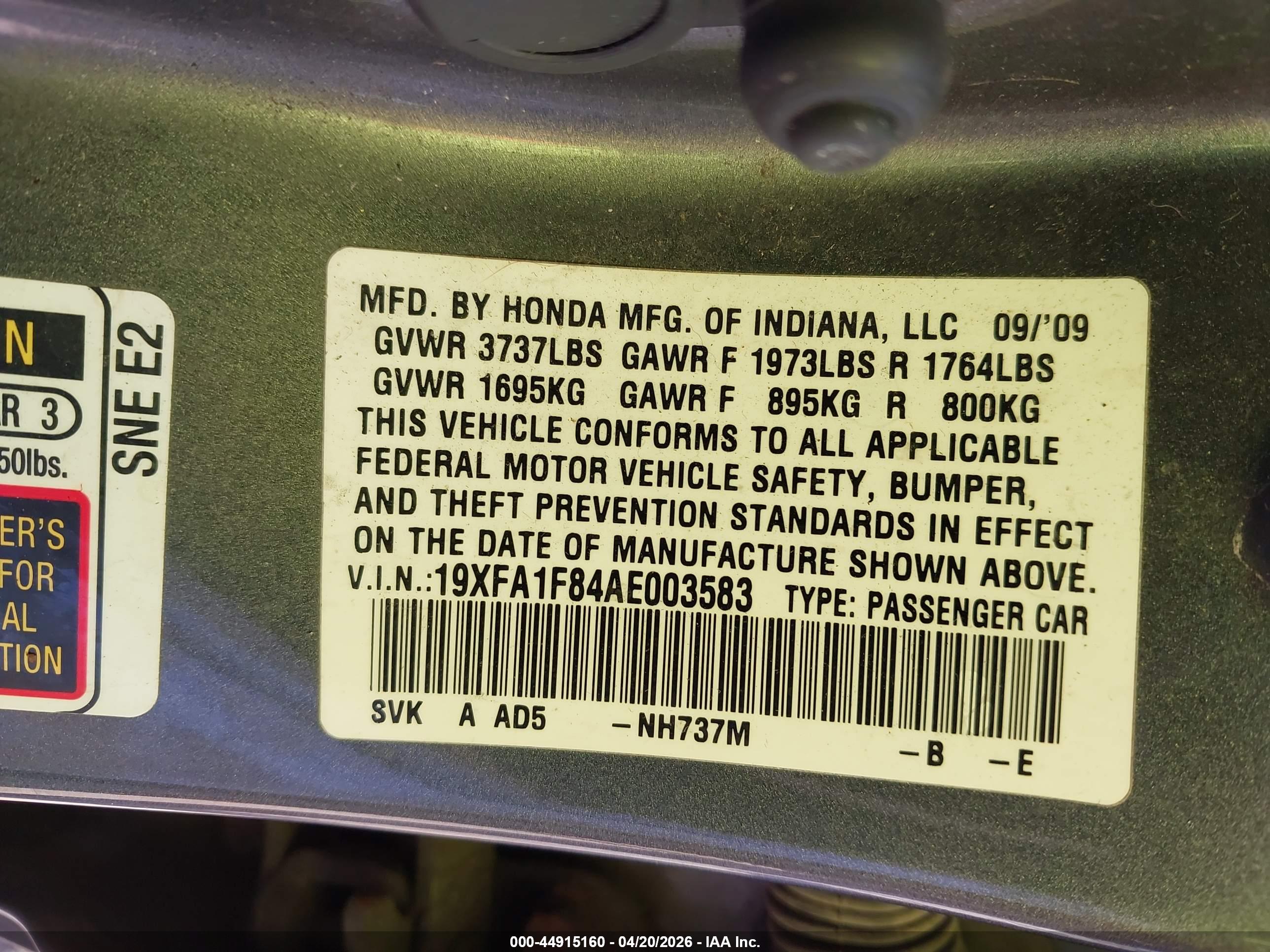 HONDA CIVIC image 9