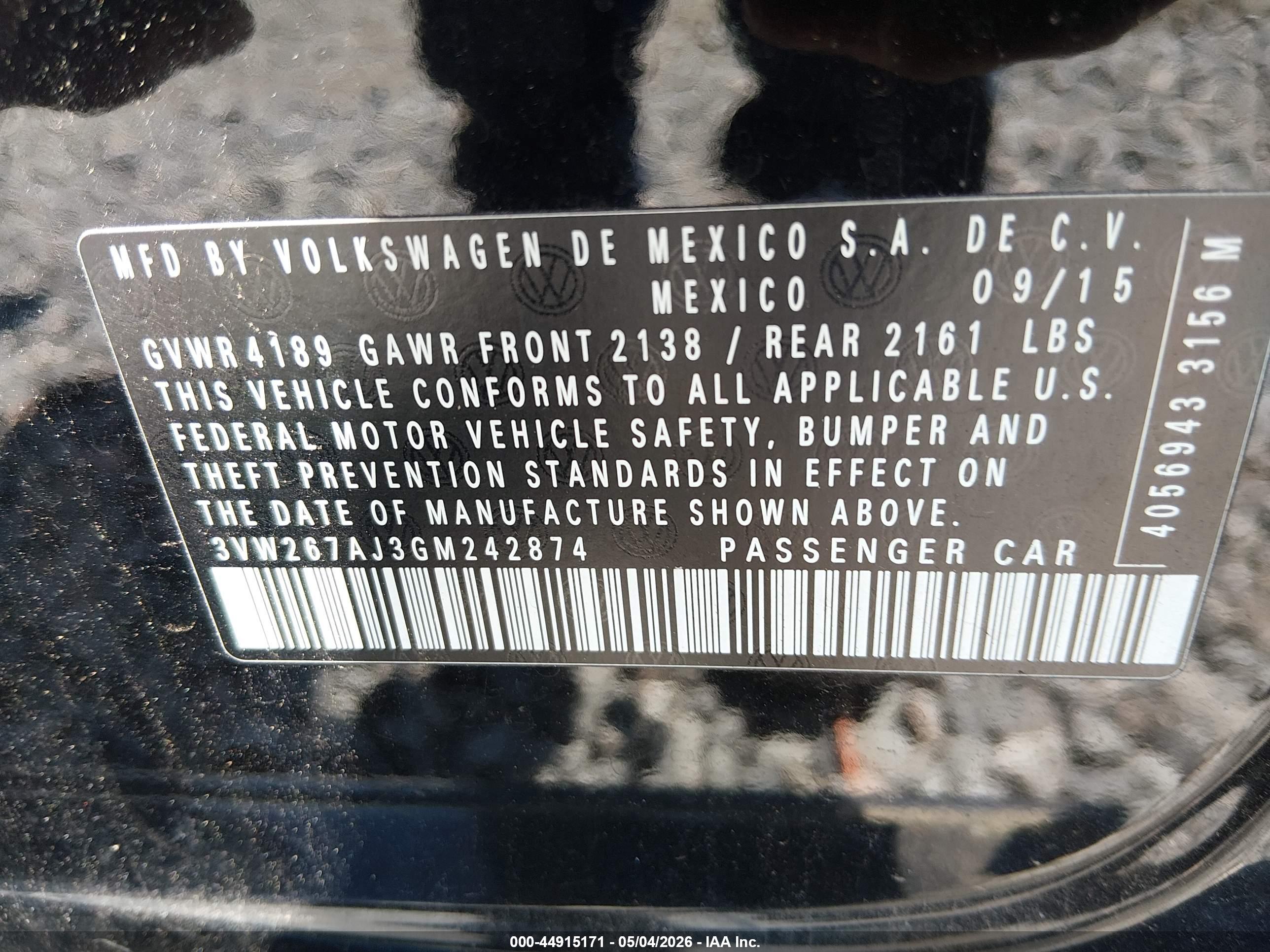 VOLKSWAGEN JETTA image 9