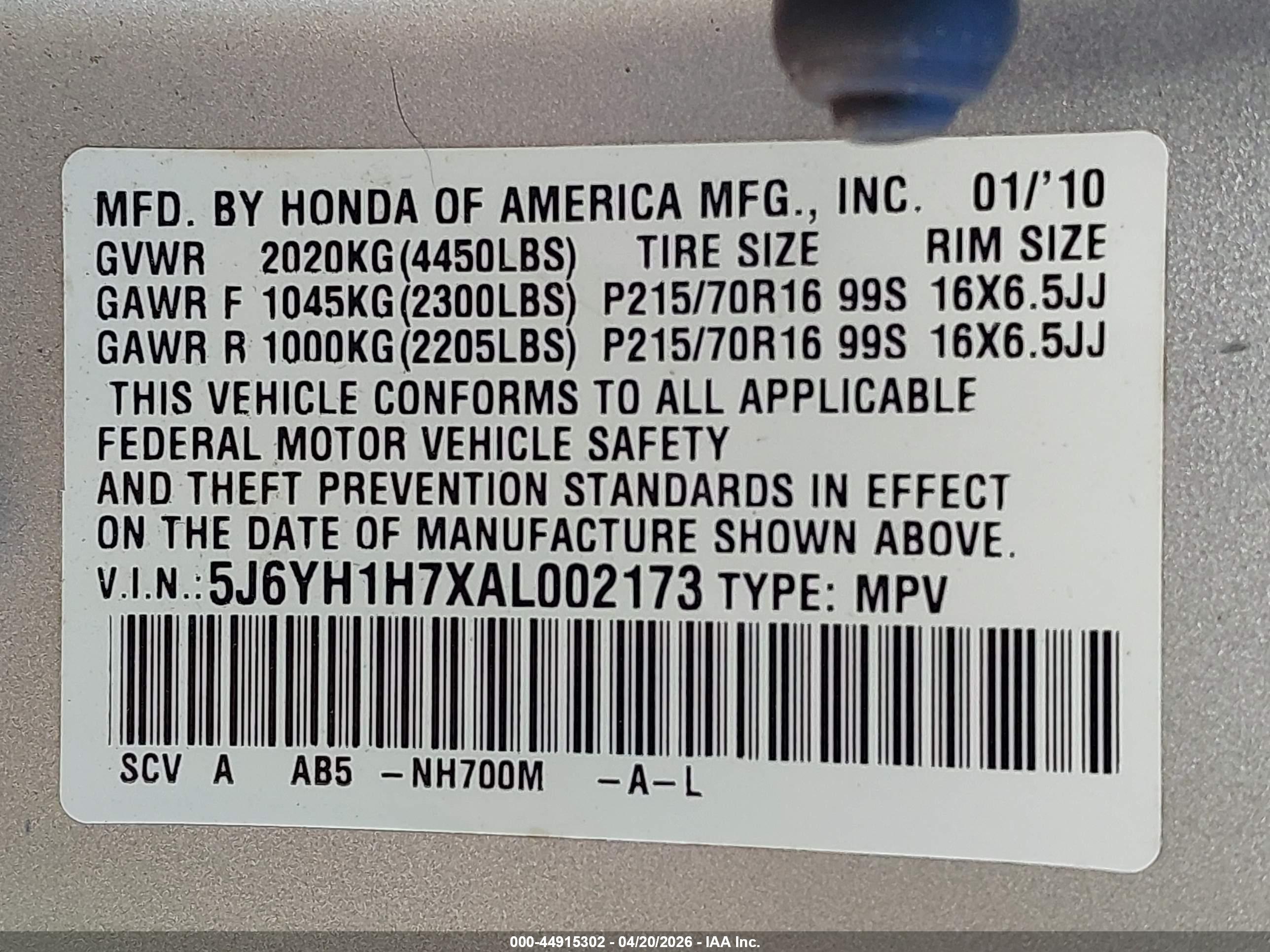 HONDA ELEMENT image 9