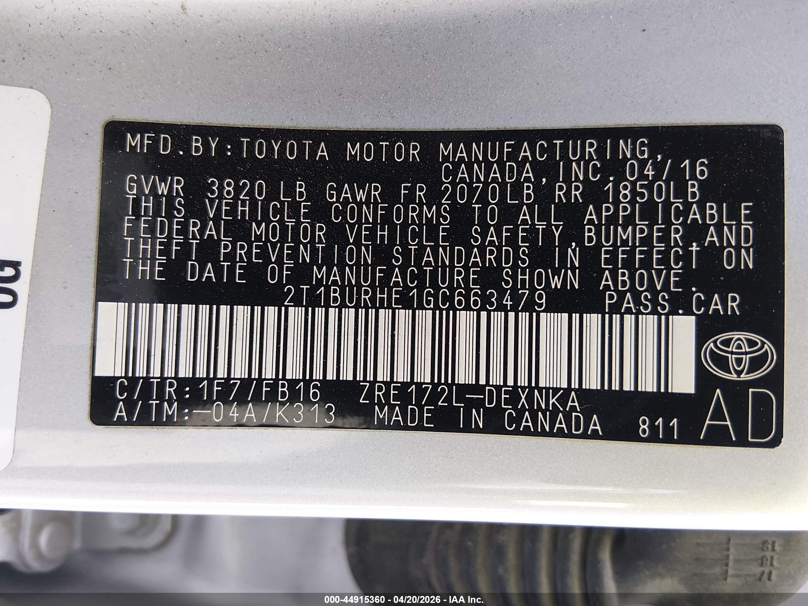 TOYOTA COROLLA image 9