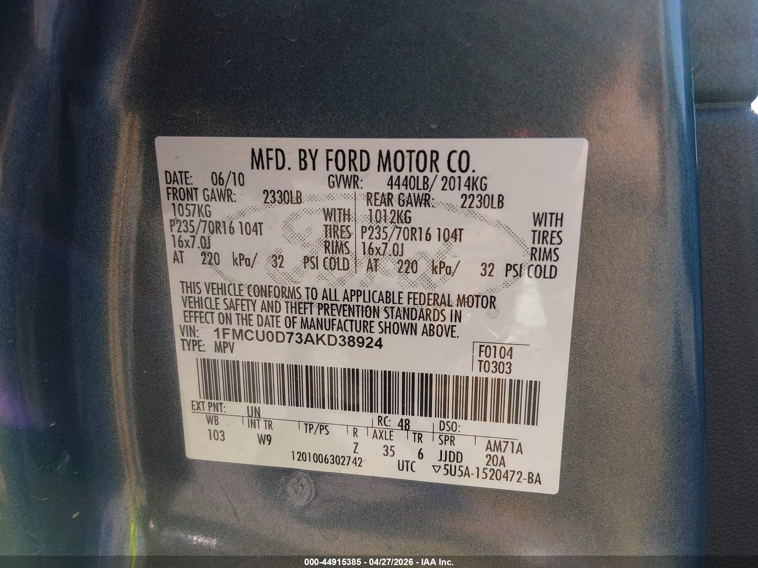 FORD ESCAPE image 9