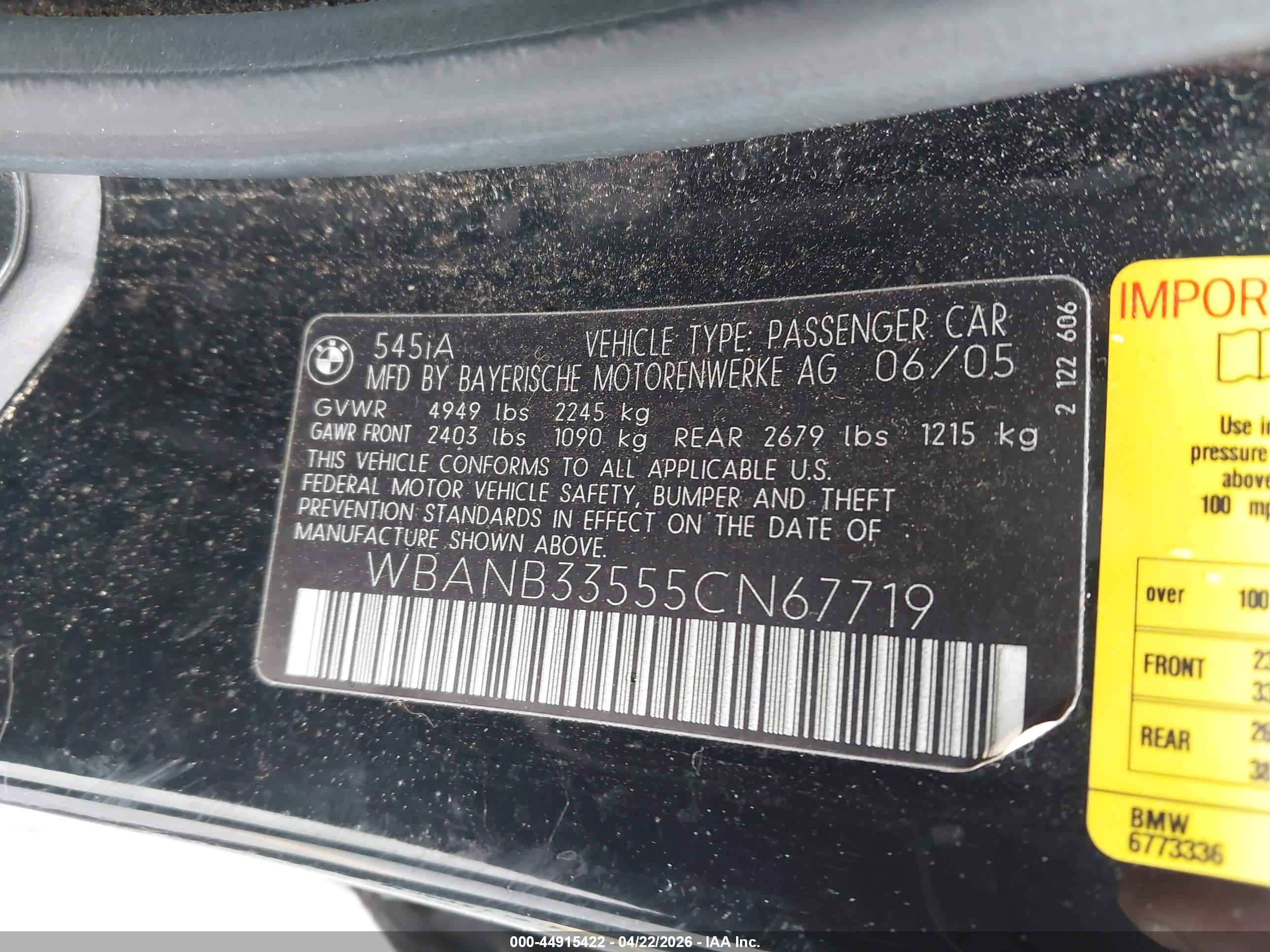 BMW 545I image 9