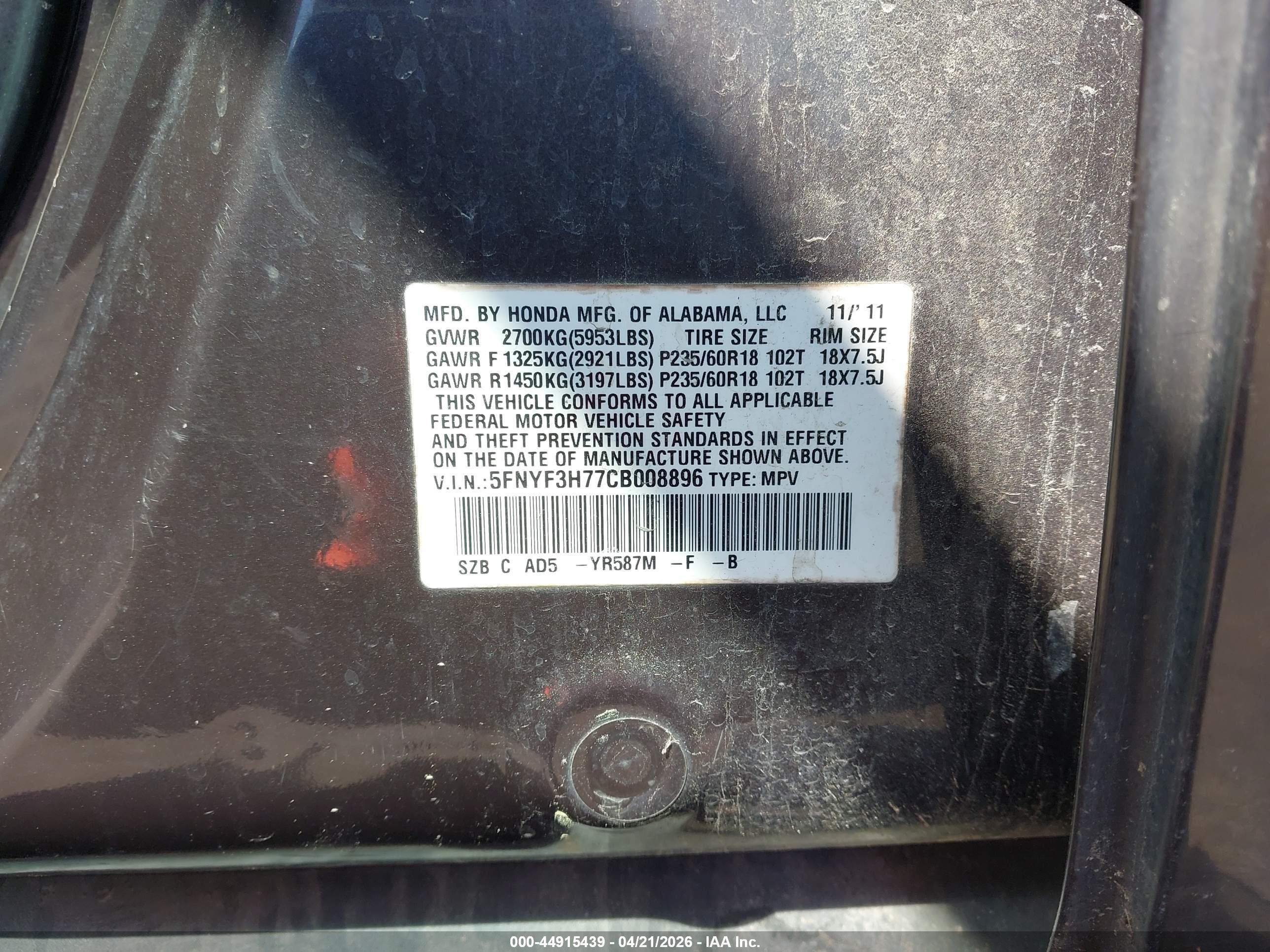 HONDA PILOT image 9