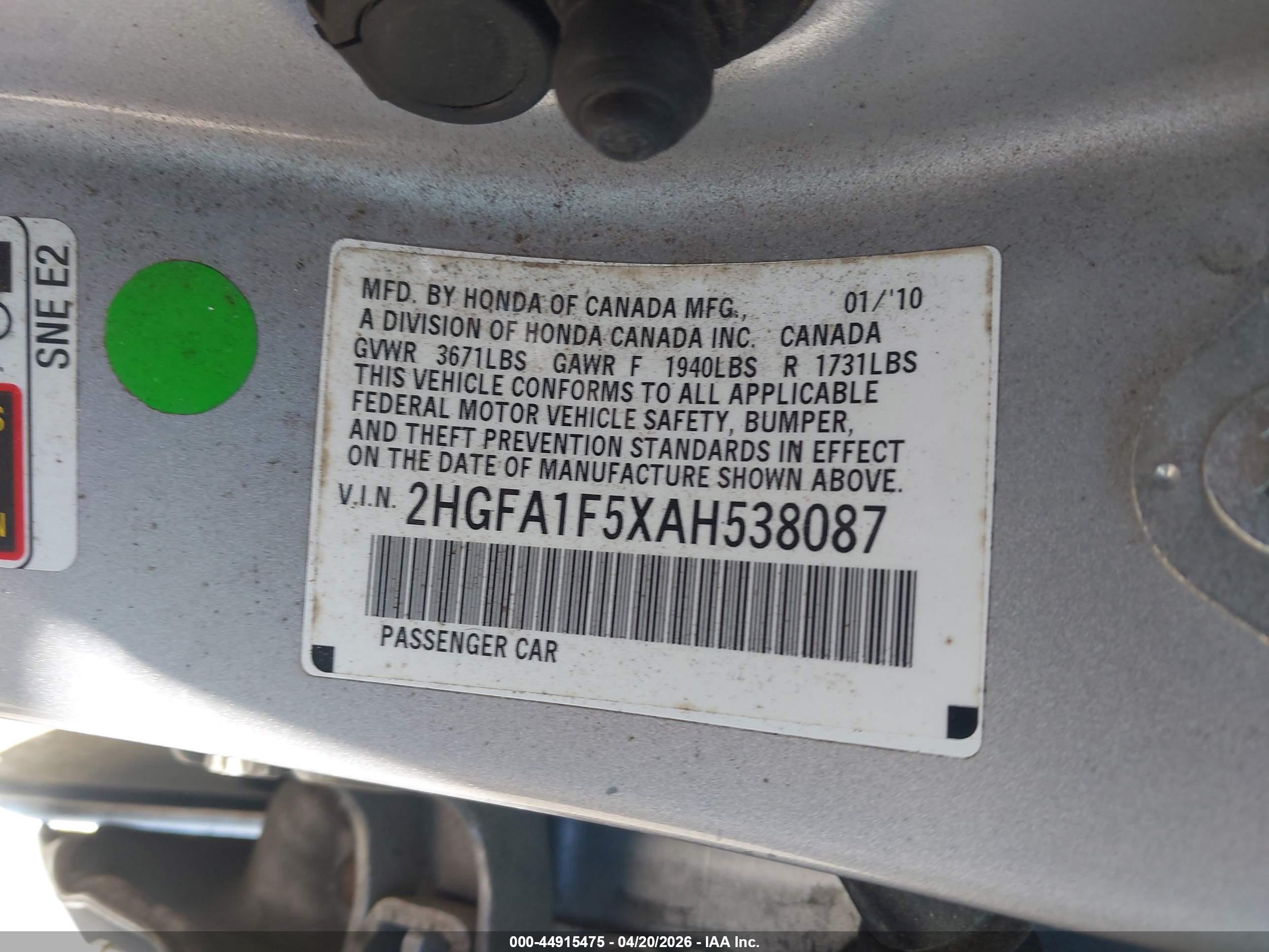 HONDA CIVIC image 9