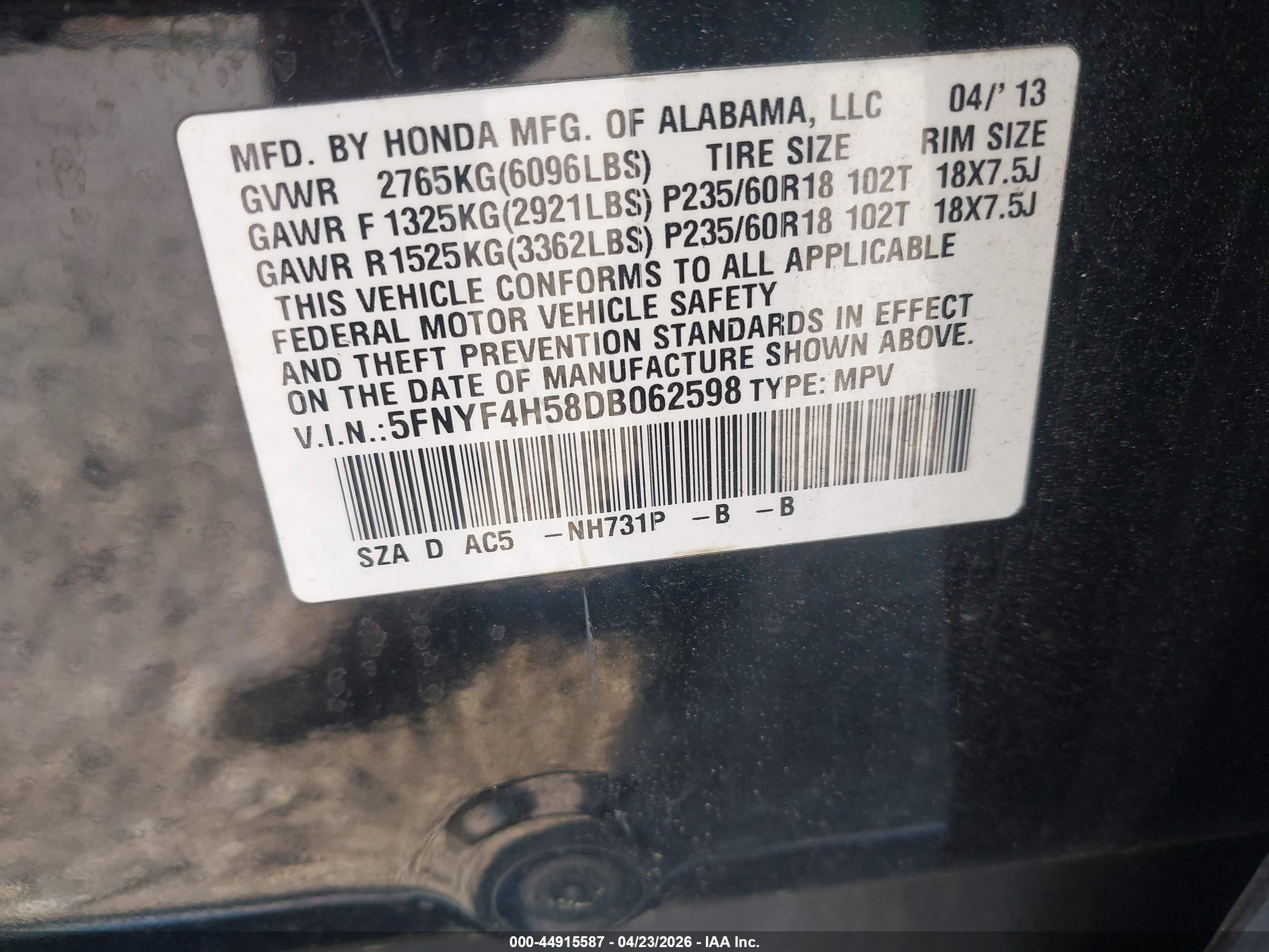 HONDA PILOT image 9