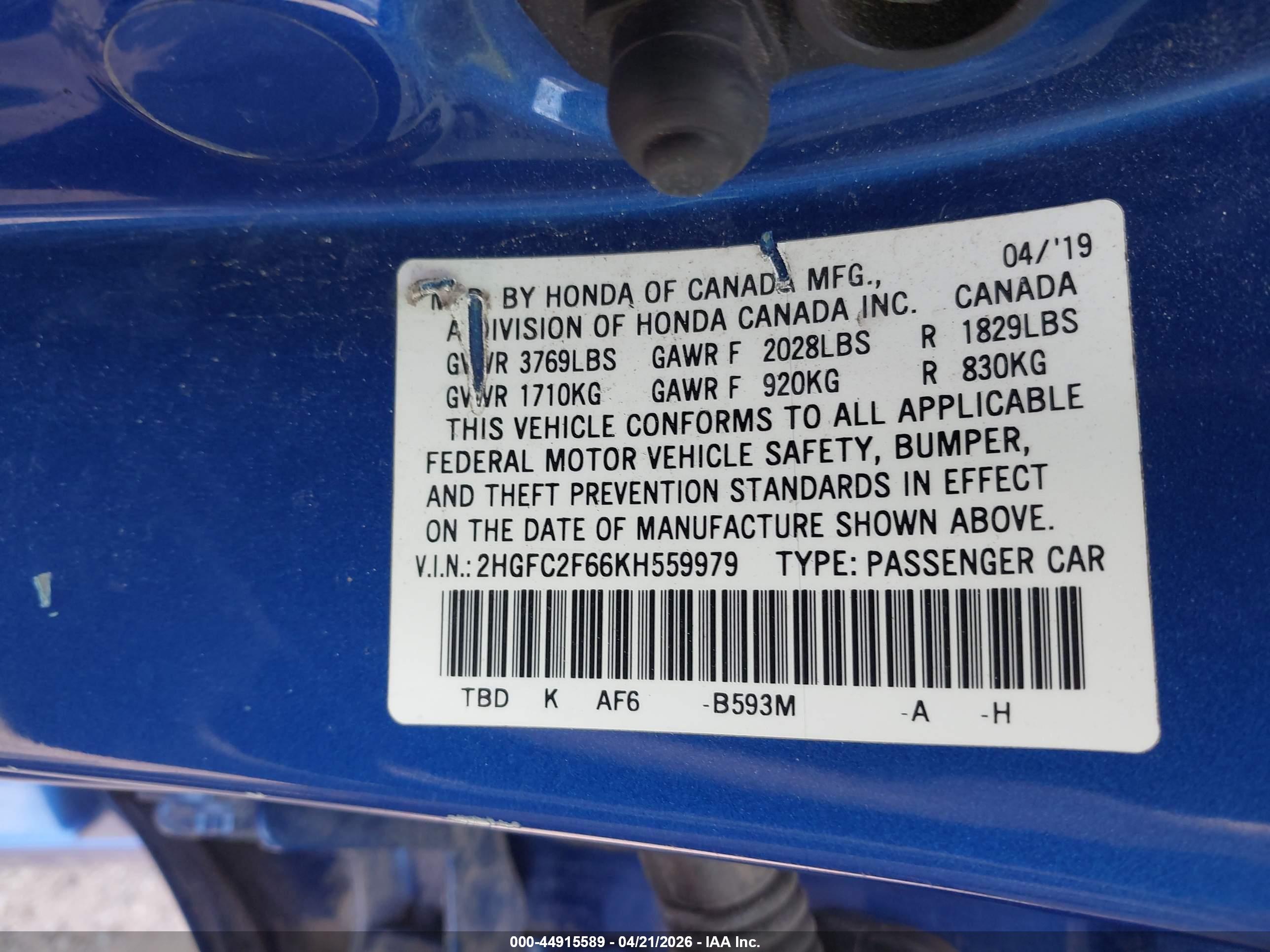 HONDA CIVIC image 9