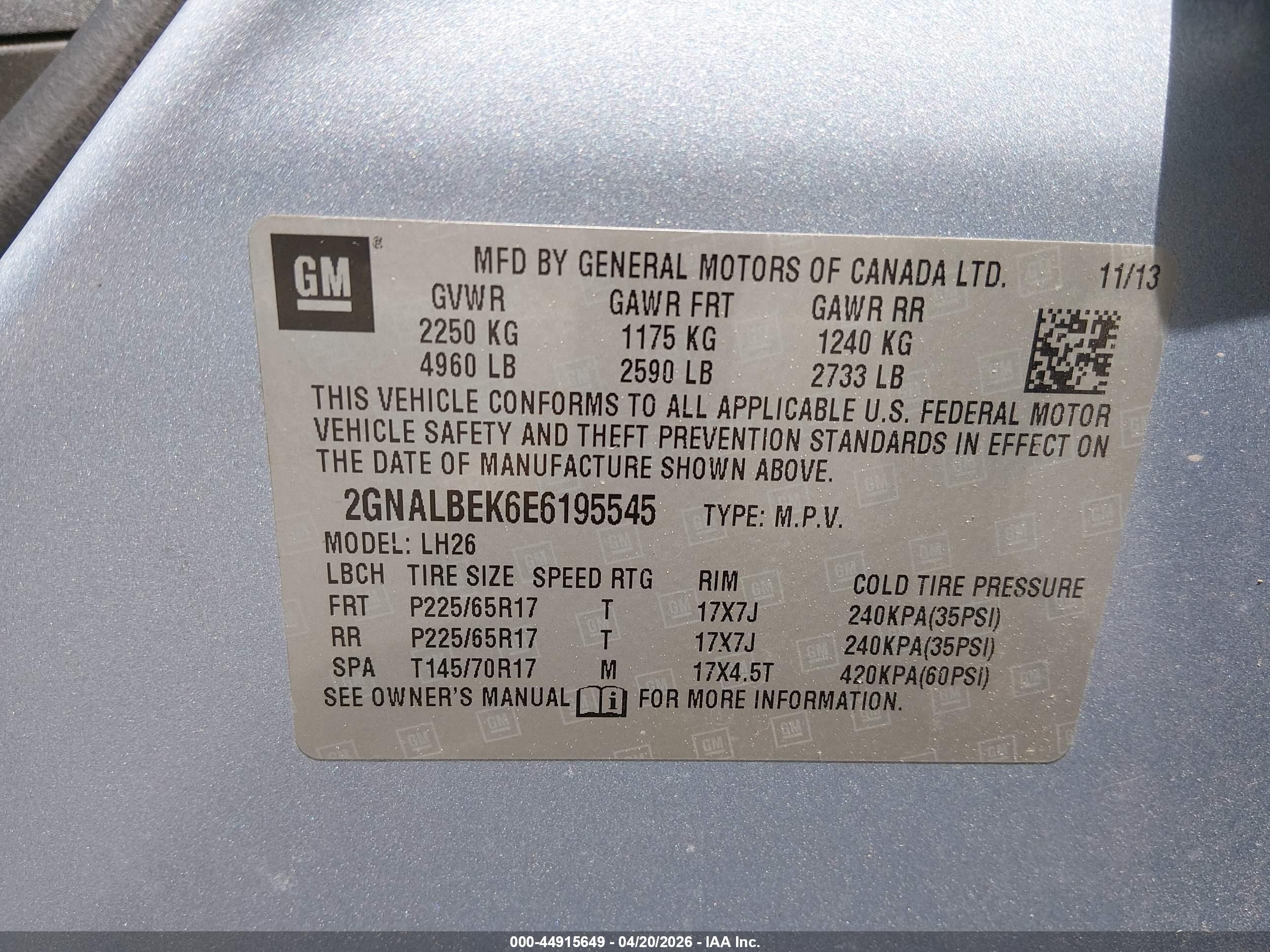 CHEVROLET EQUINOX image 9