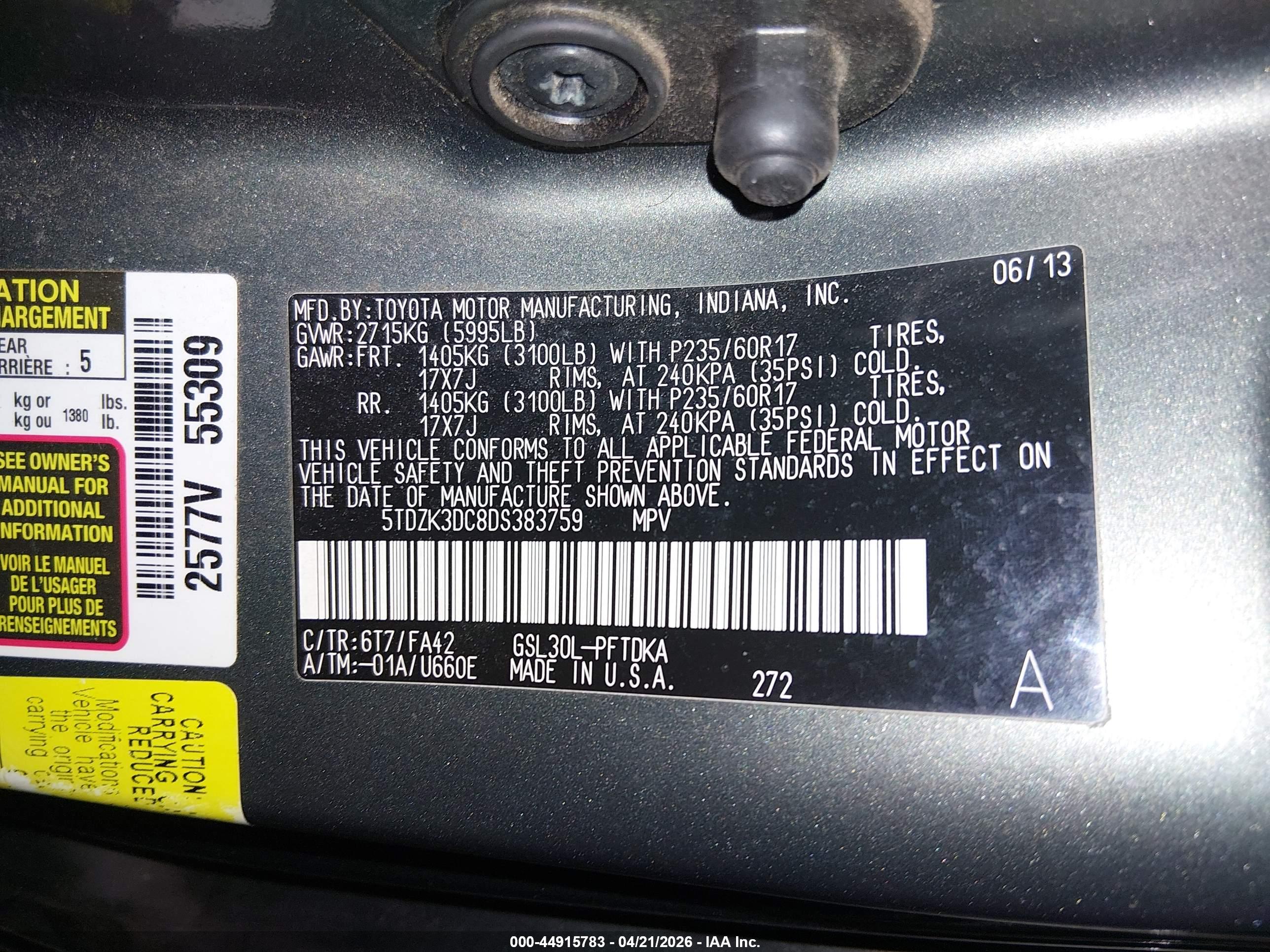 TOYOTA SIENNA image 9