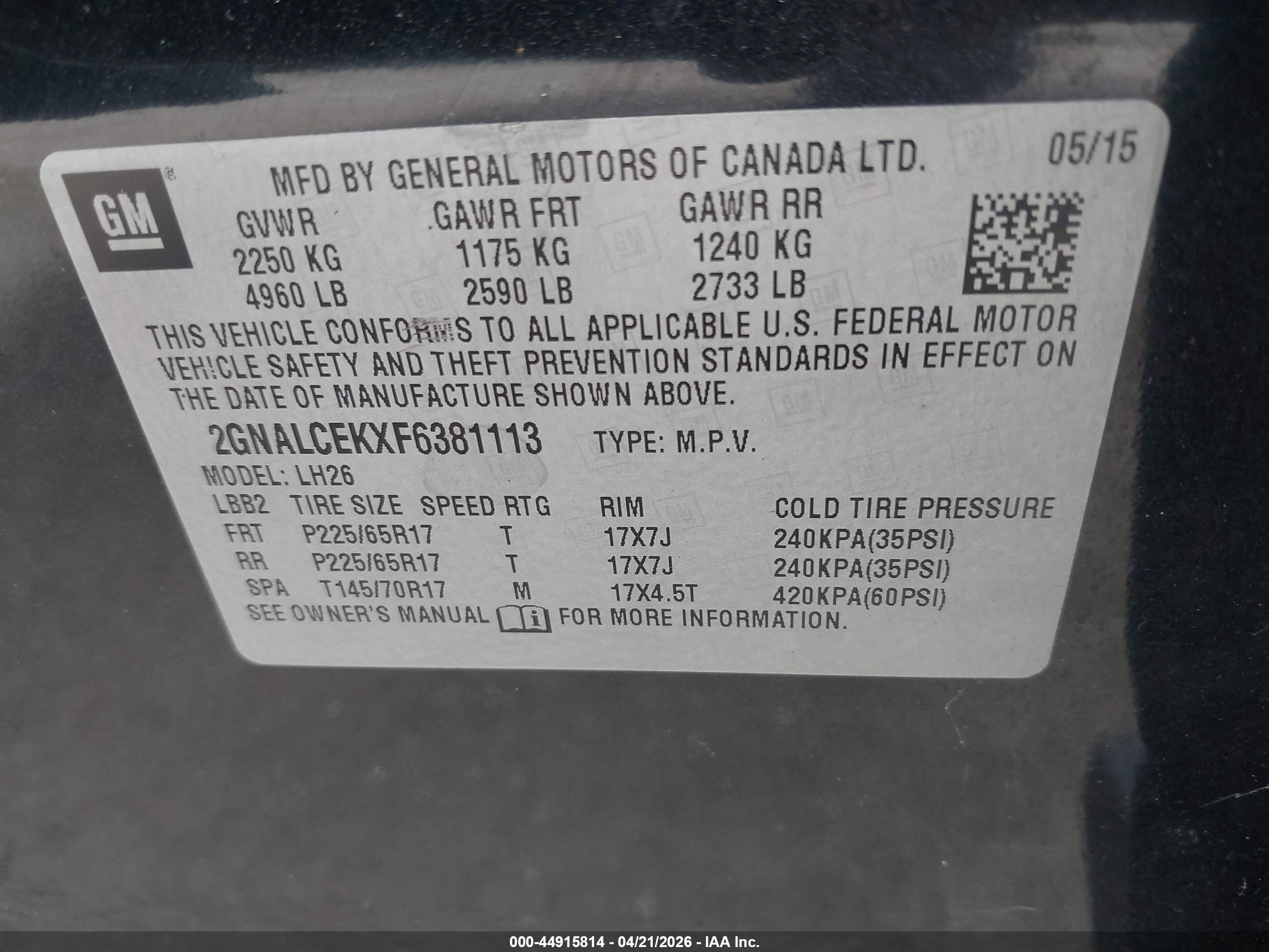 CHEVROLET EQUINOX image 9