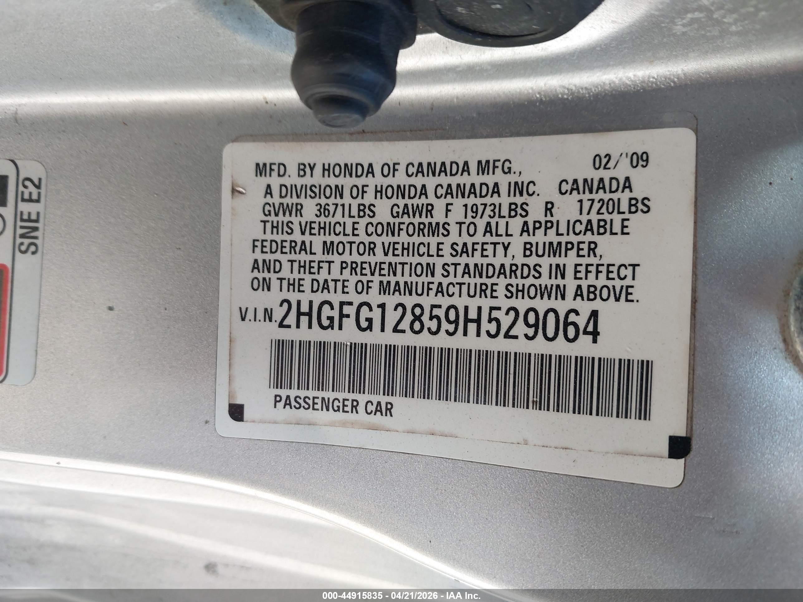 HONDA CIVIC image 9