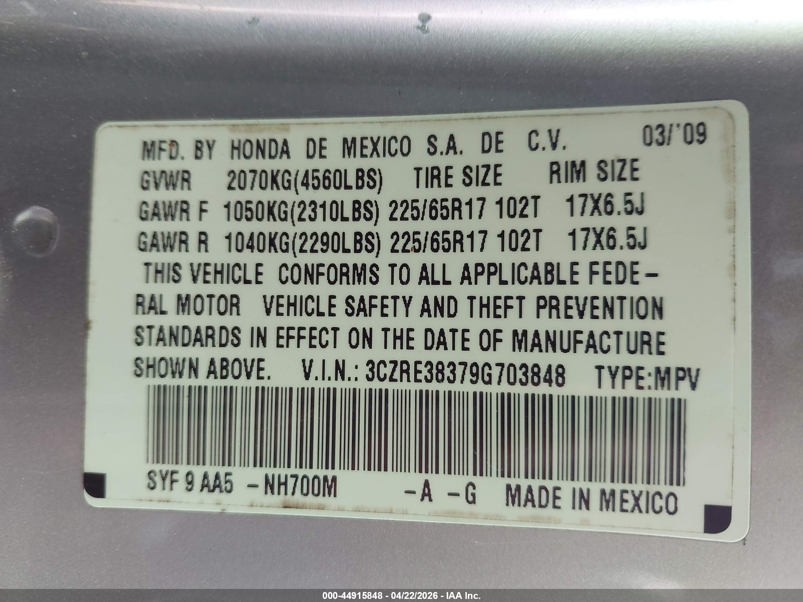 HONDA CR-V image 9