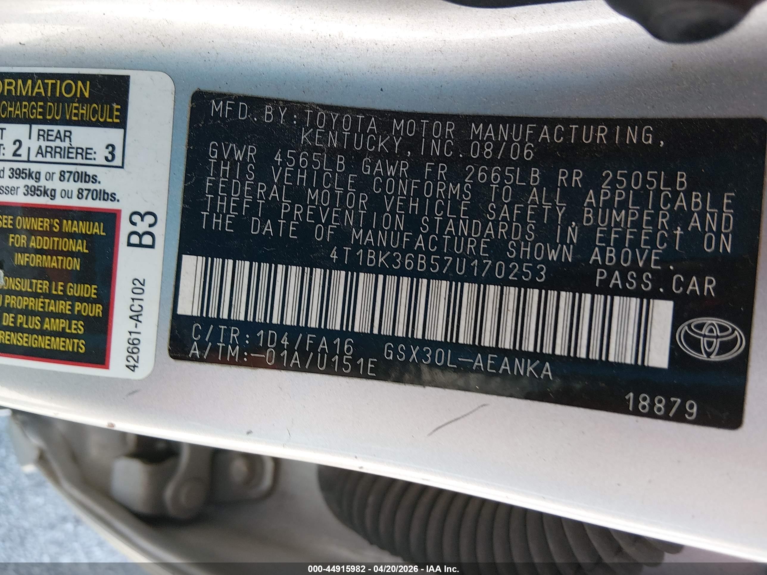 TOYOTA AVALON image 9