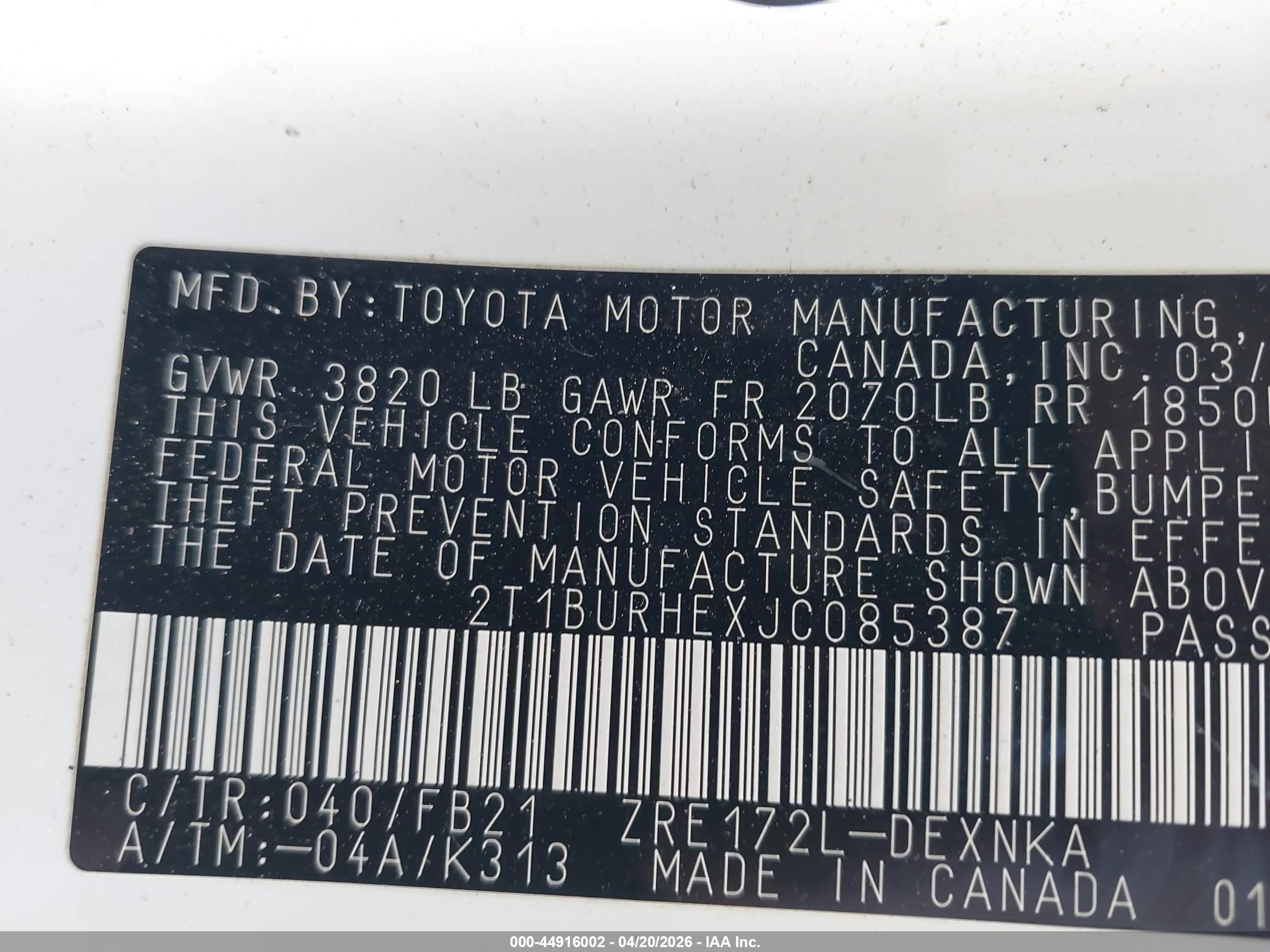 TOYOTA COROLLA image 9