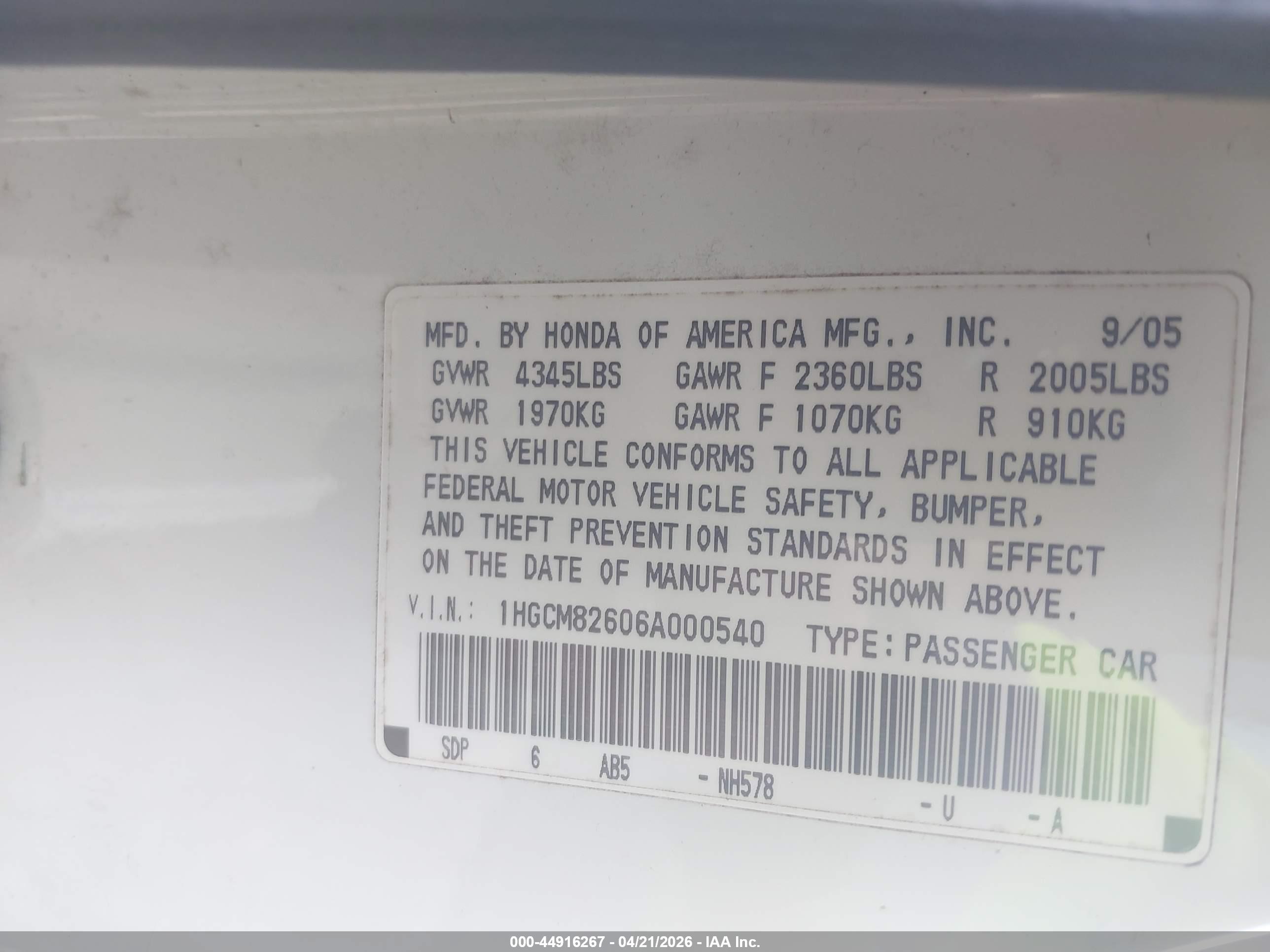 HONDA ACCORD image 9