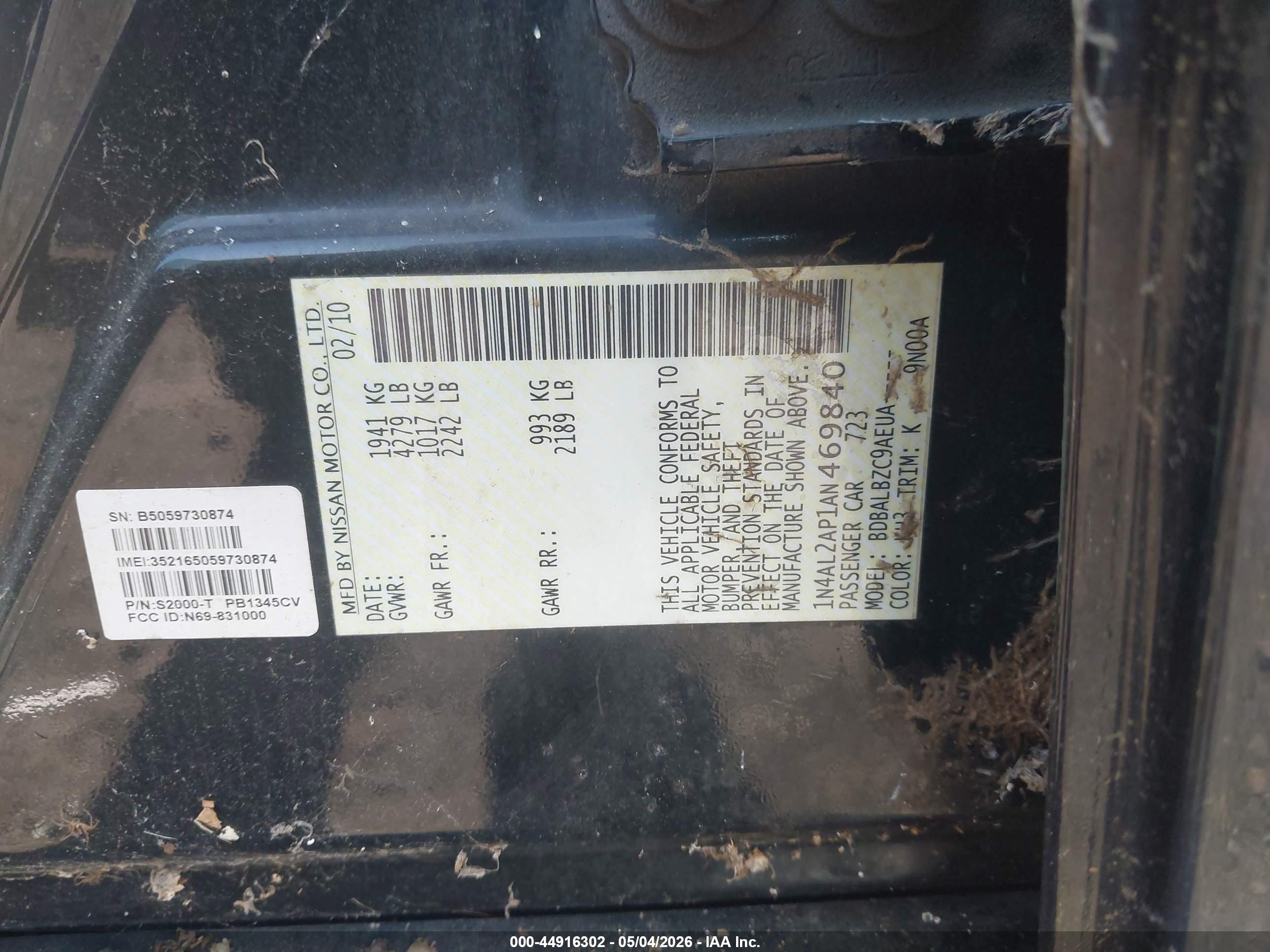 NISSAN ALTIMA image 9