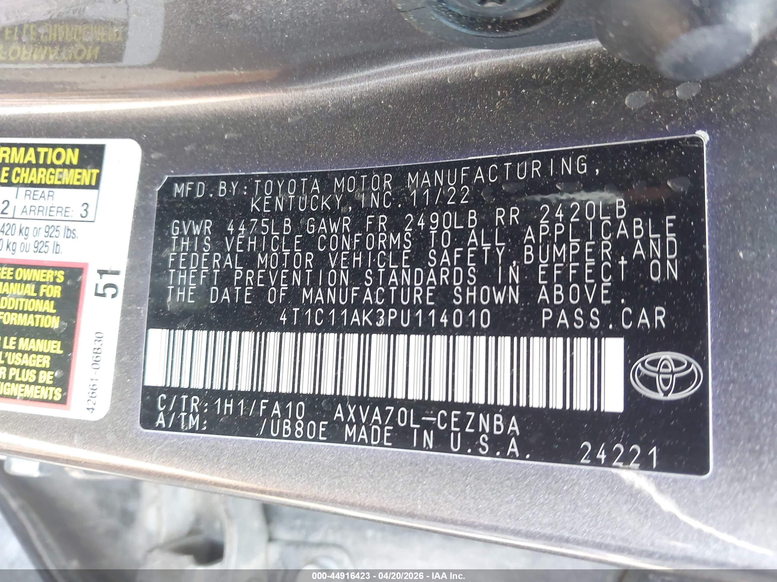 TOYOTA CAMRY image 9