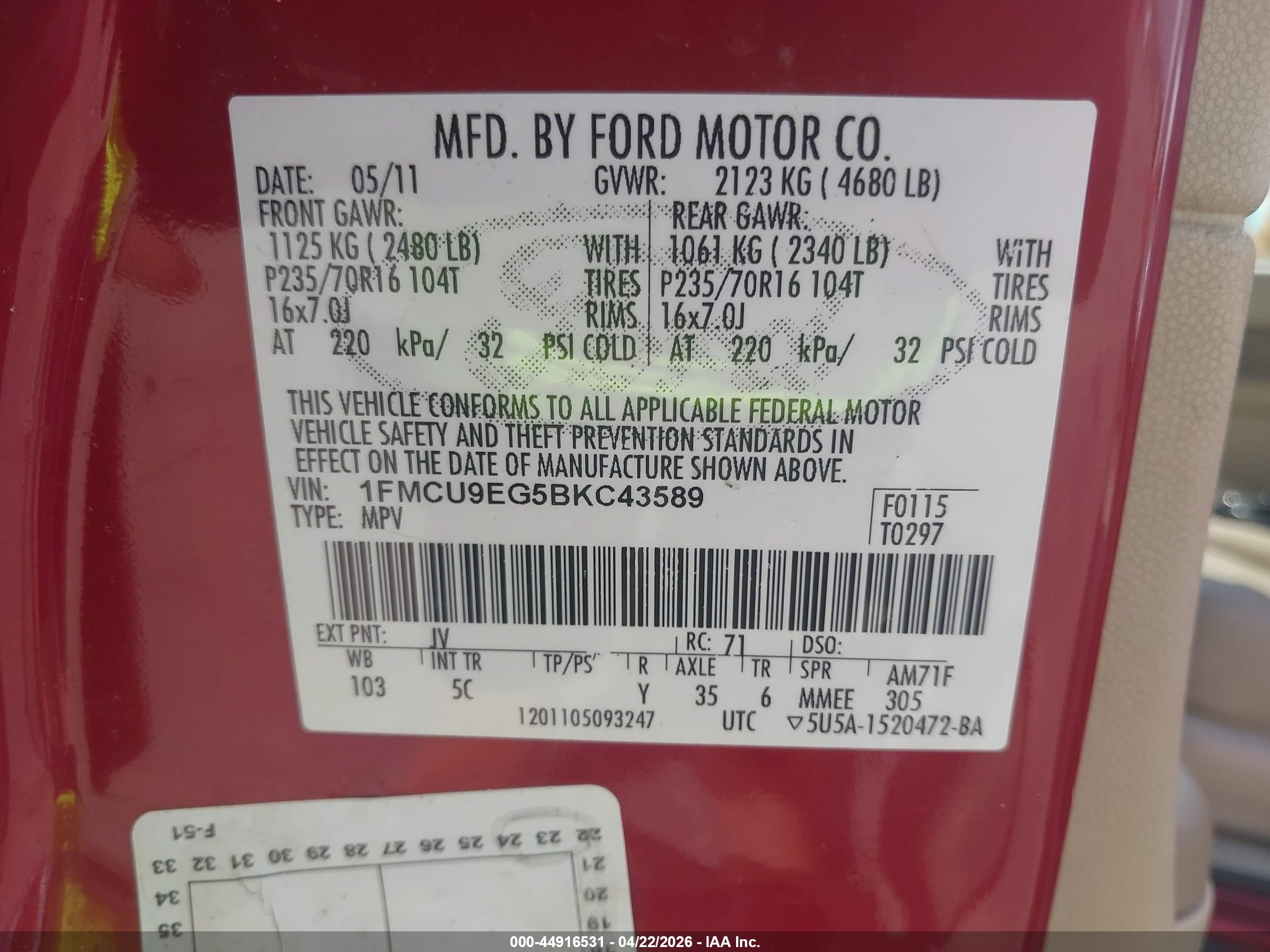 FORD ESCAPE image 9