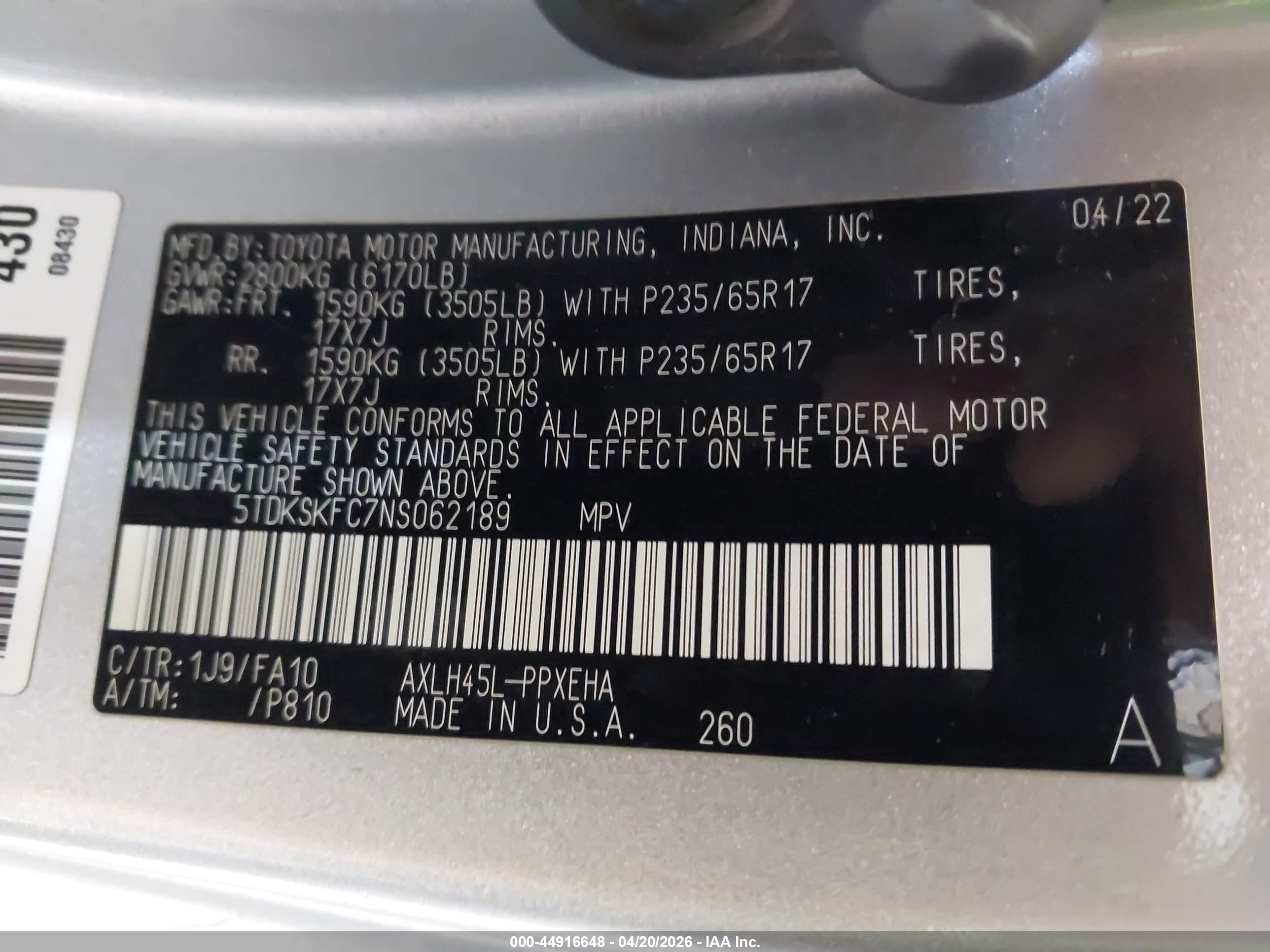 TOYOTA SIENNA image 9