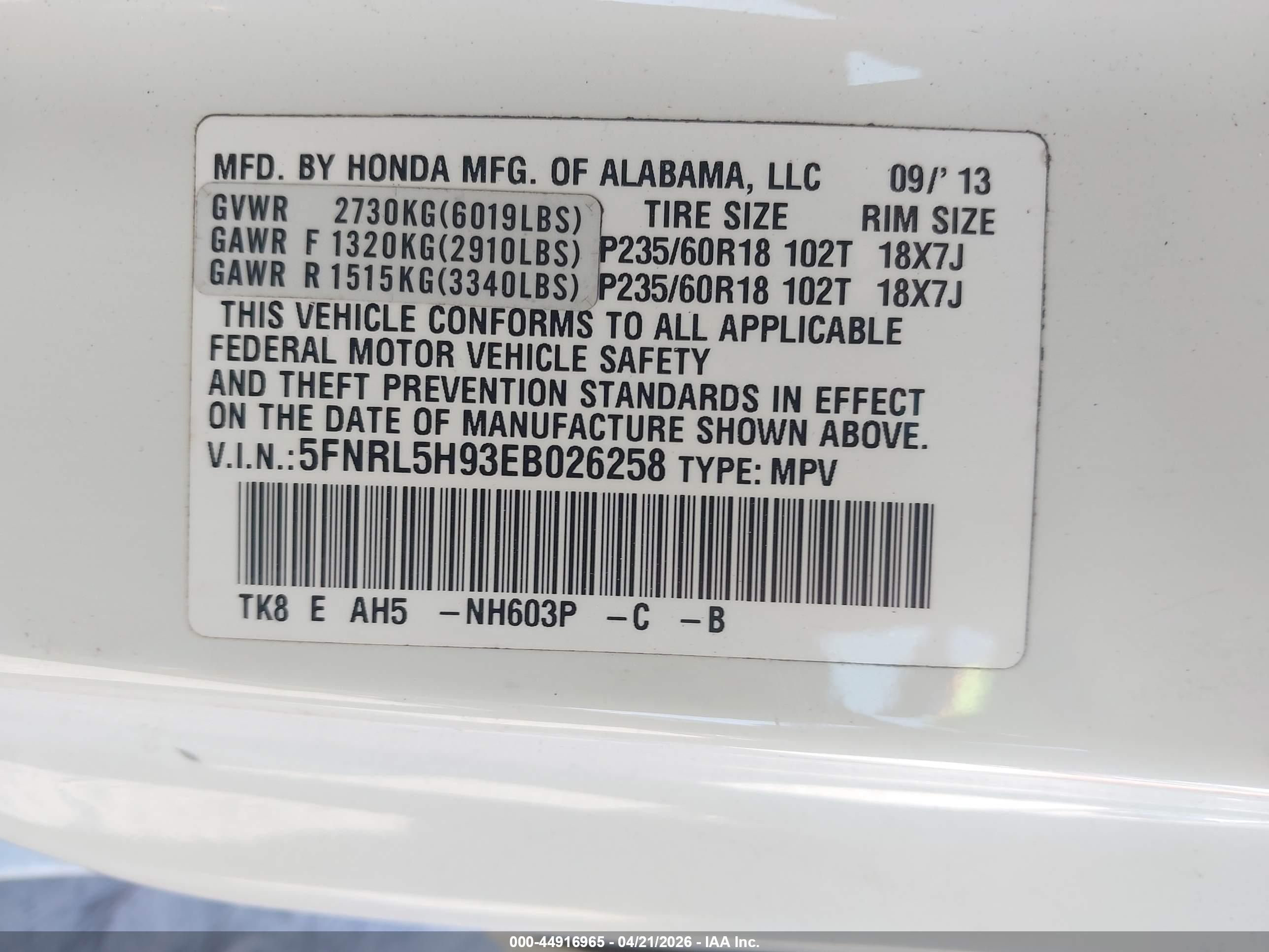 HONDA ODYSSEY image 9