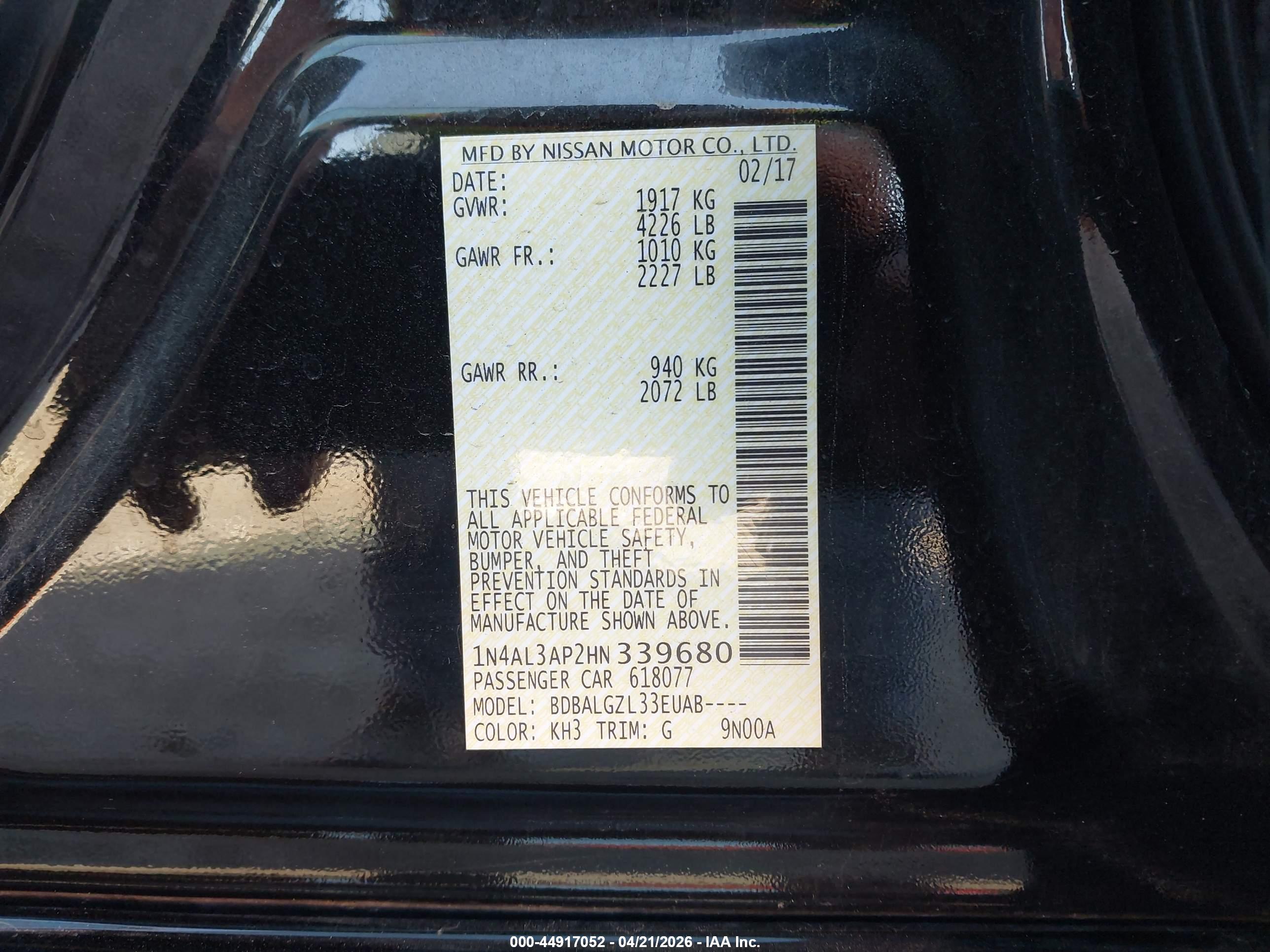 NISSAN ALTIMA image 9