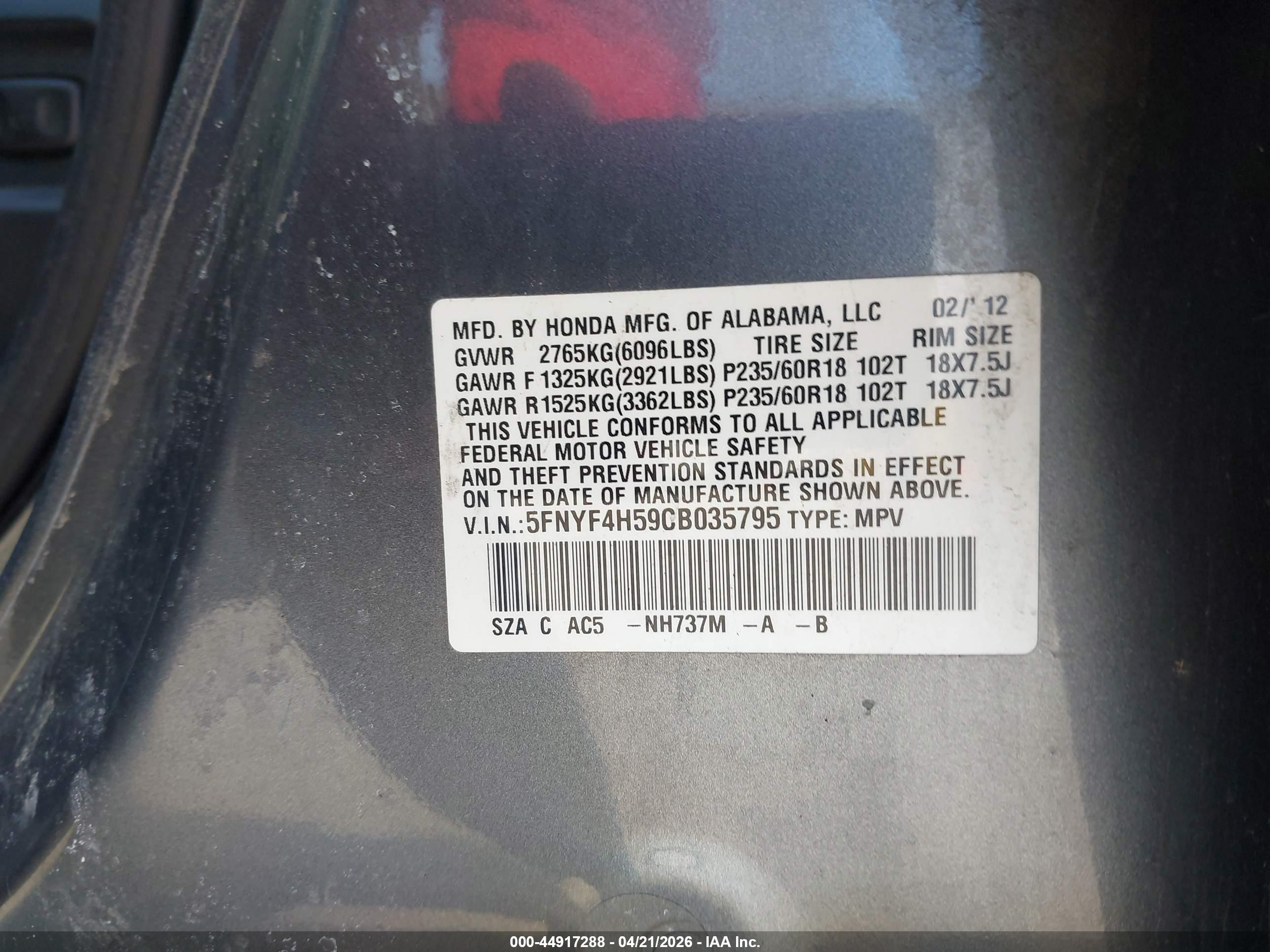 HONDA PILOT image 9