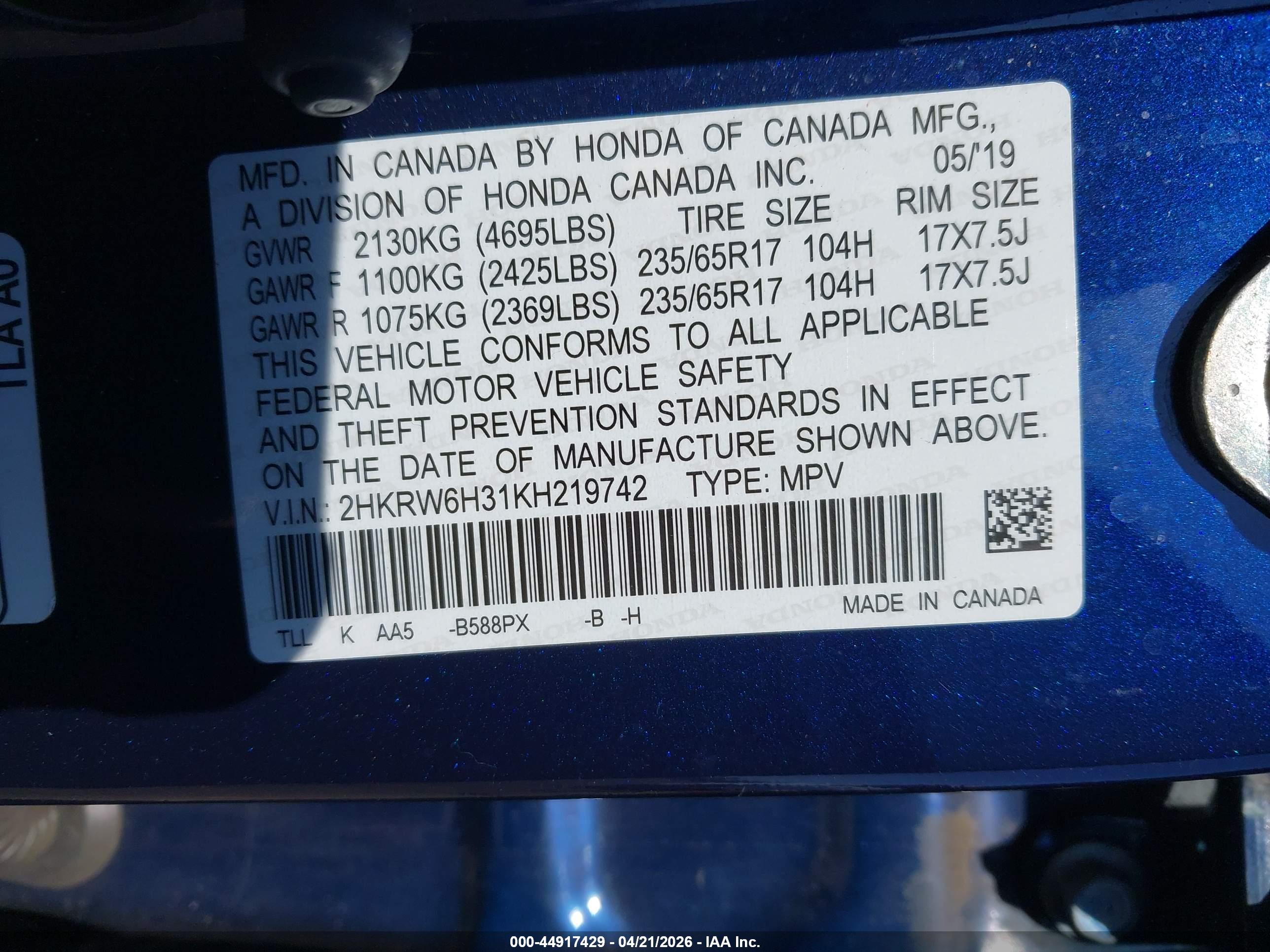 HONDA CR-V image 9