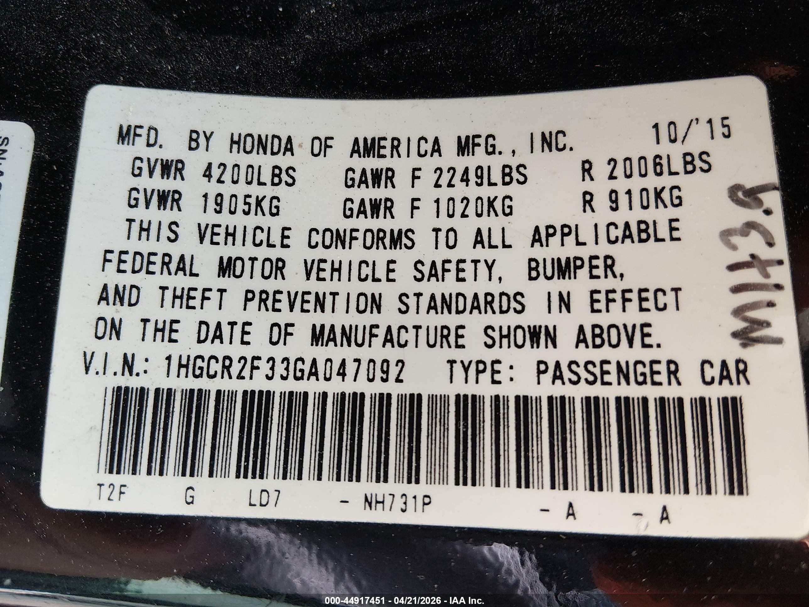 HONDA ACCORD image 9