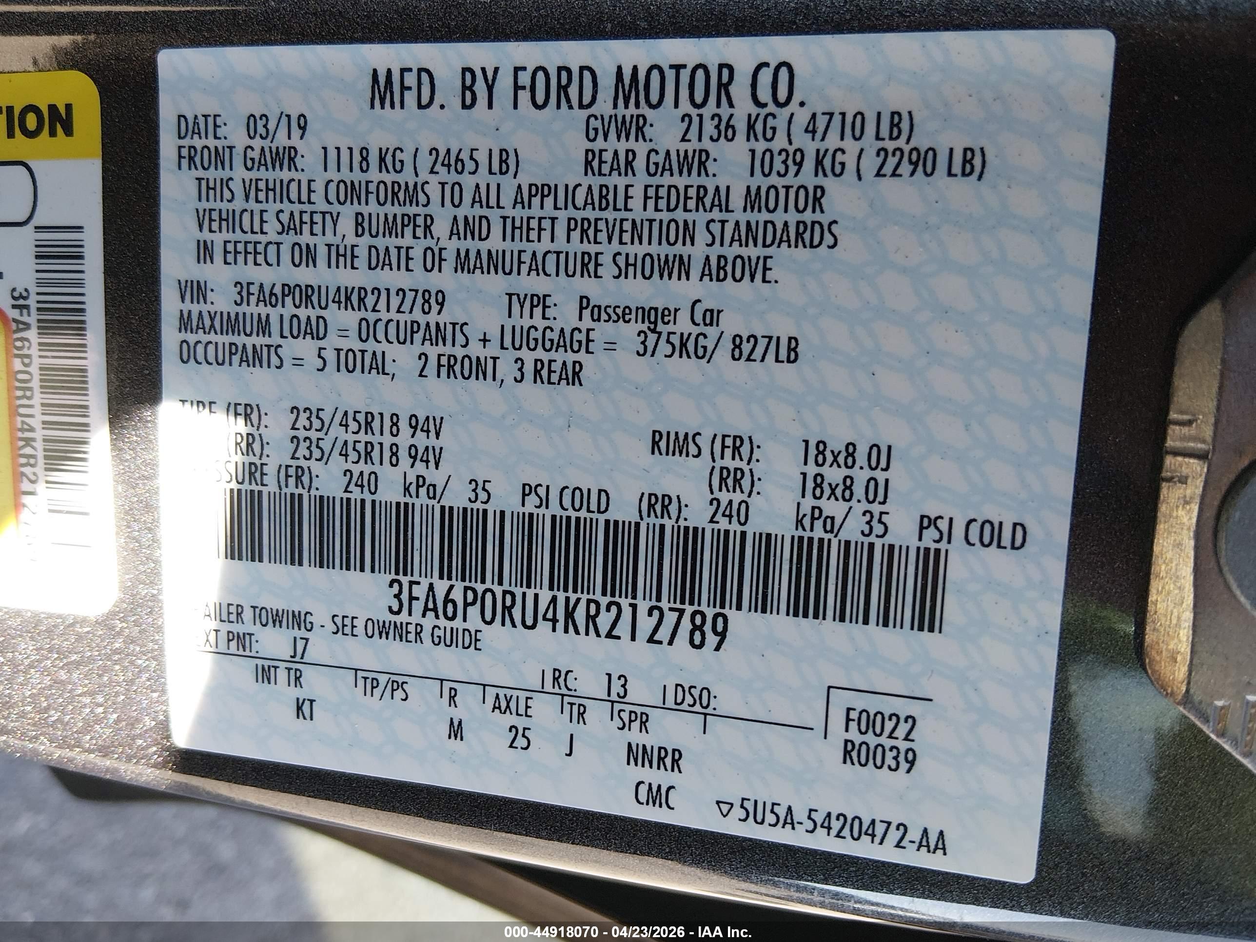 FORD FUSION image 9