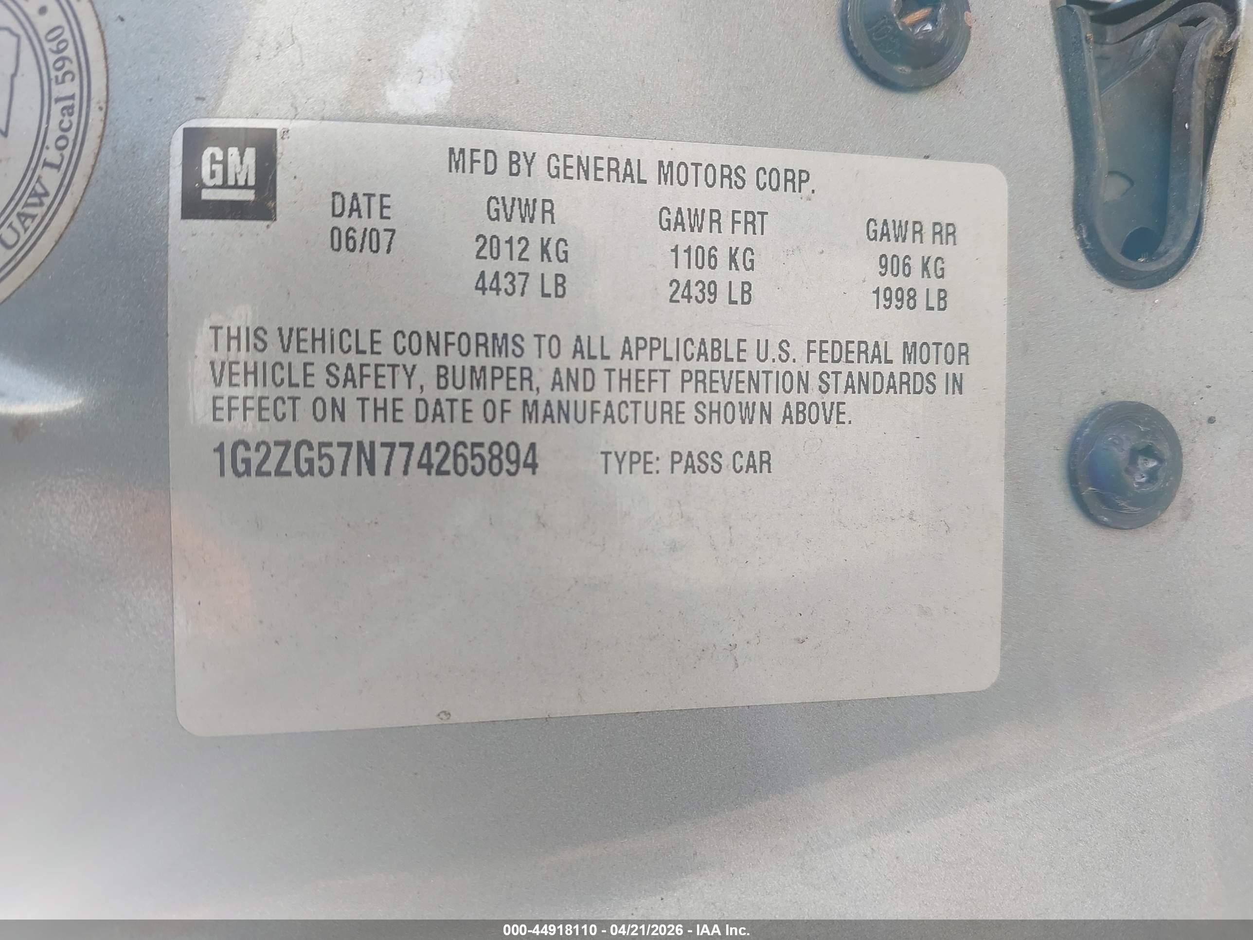 PONTIAC G6 image 9