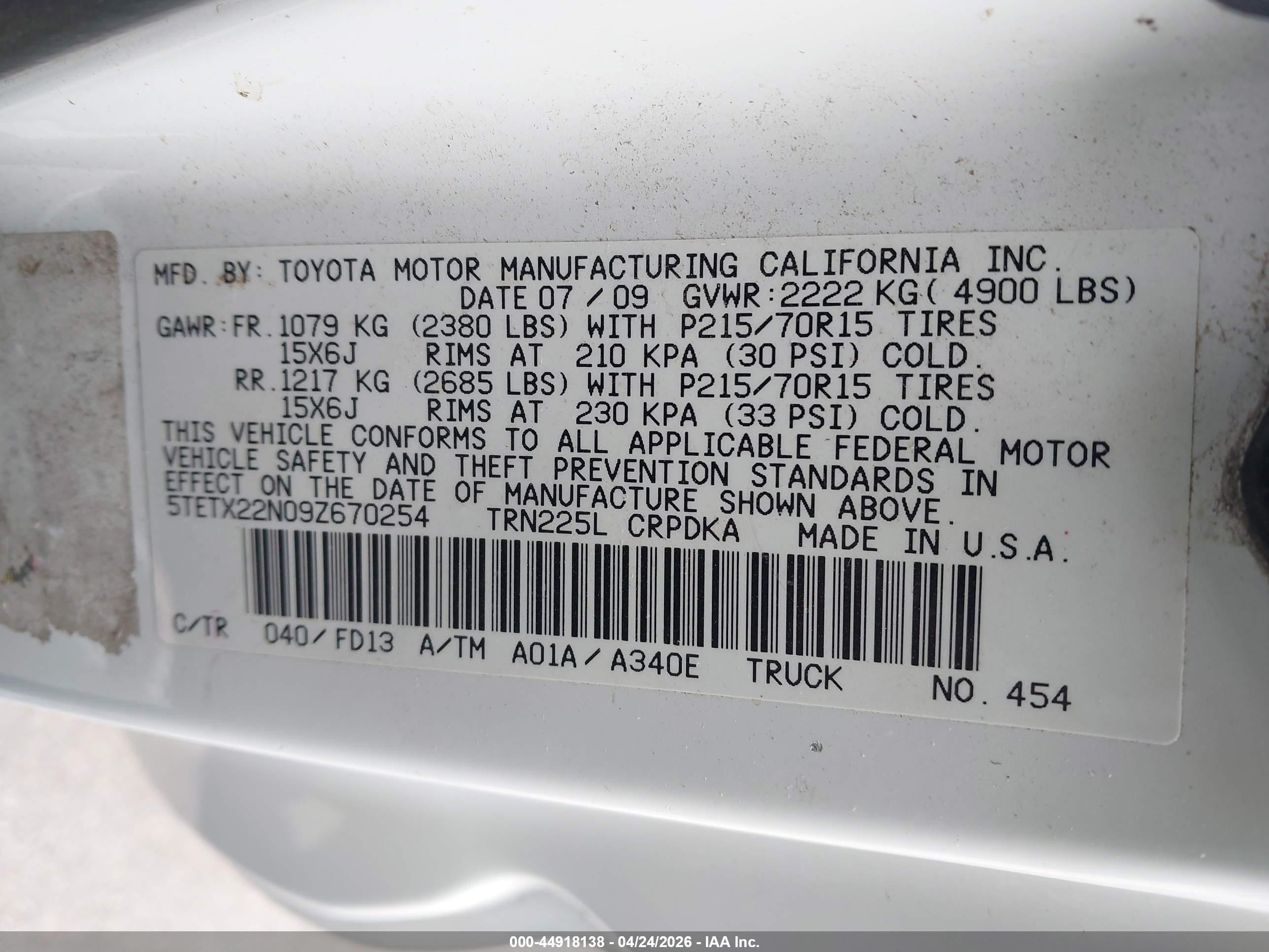 TOYOTA TACOMA image 9