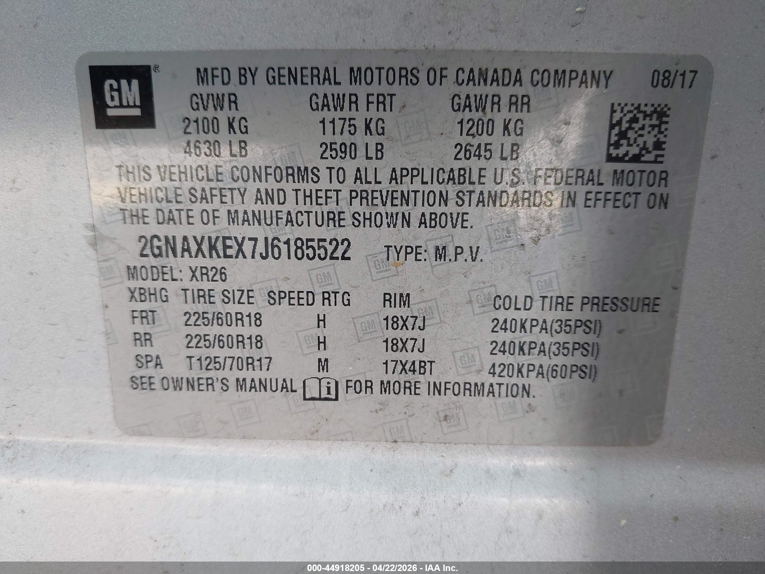 CHEVROLET EQUINOX image 9
