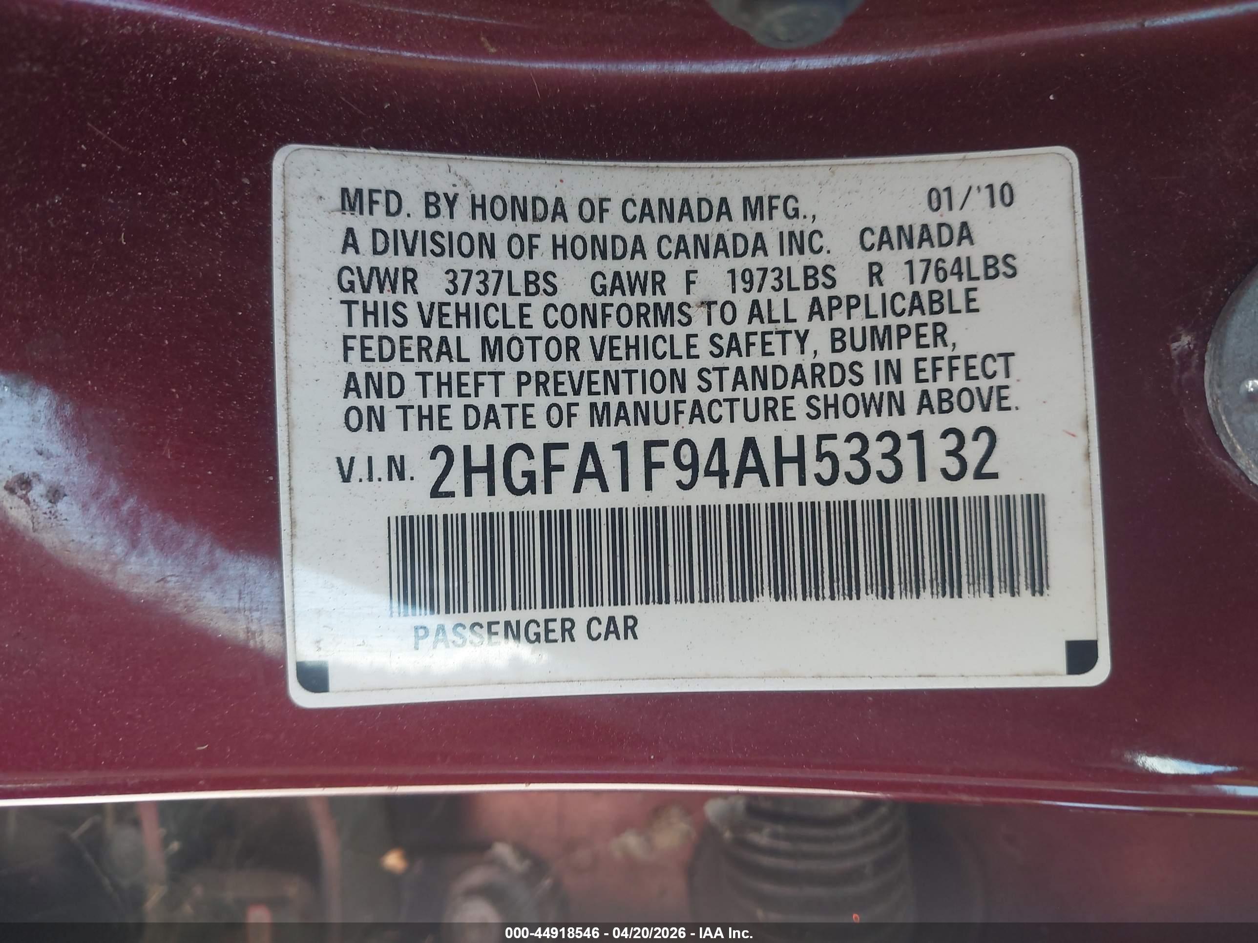 HONDA CIVIC image 9