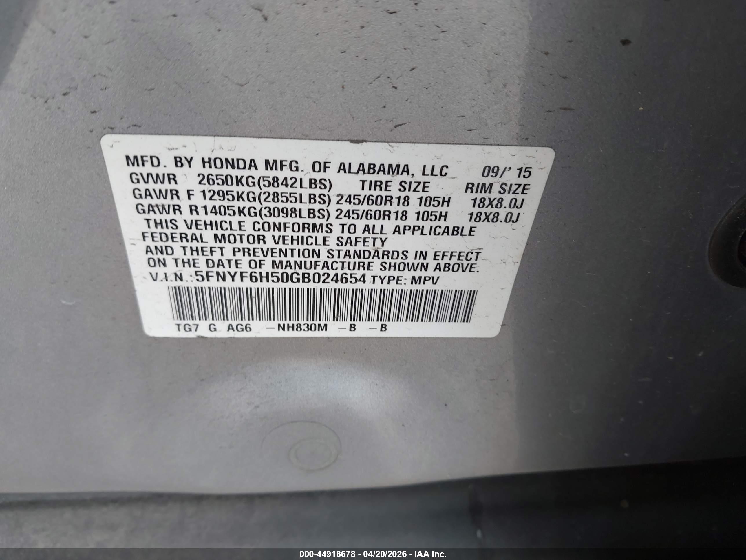 HONDA PILOT image 9