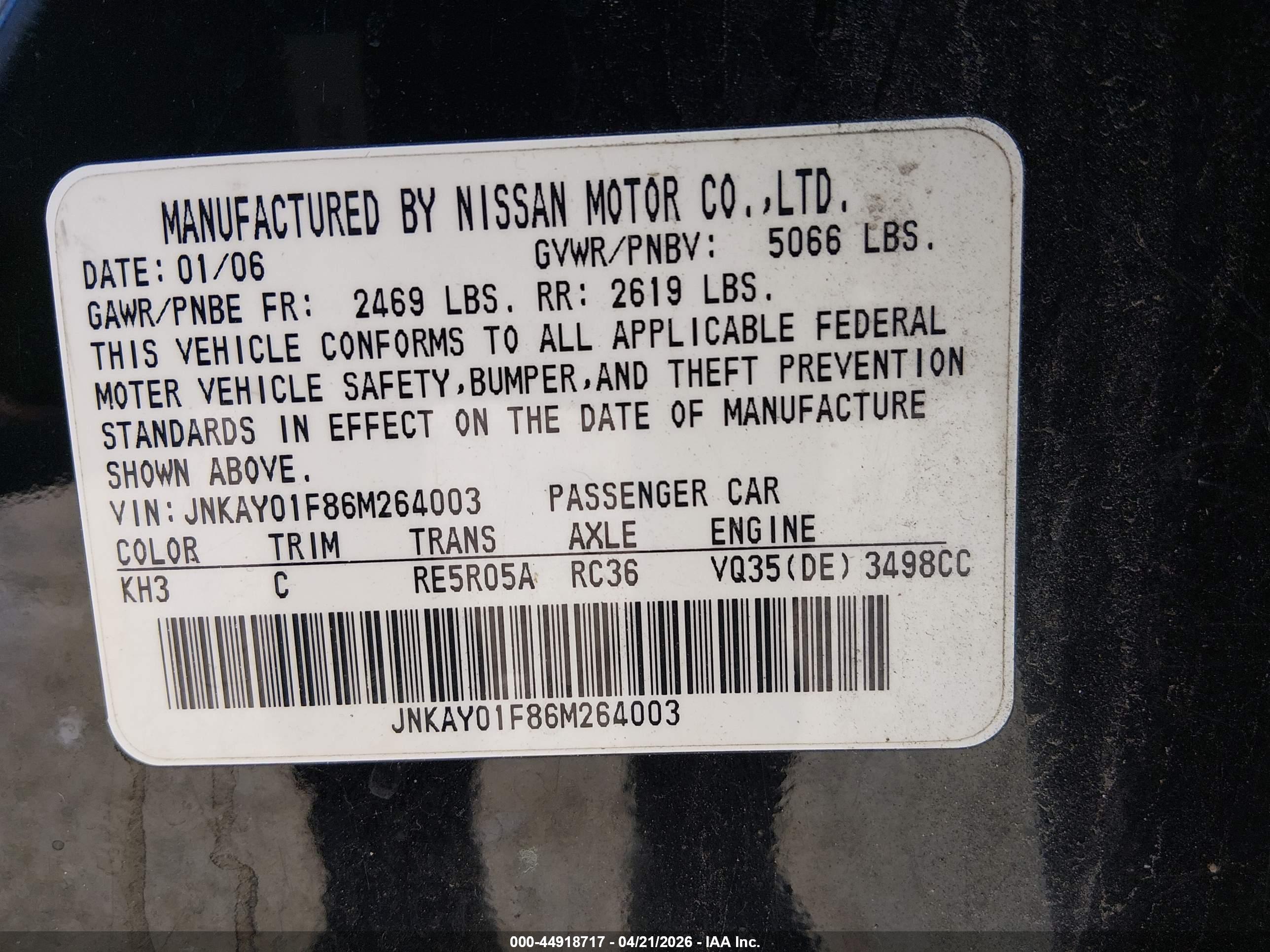 INFINITI M35X image 9