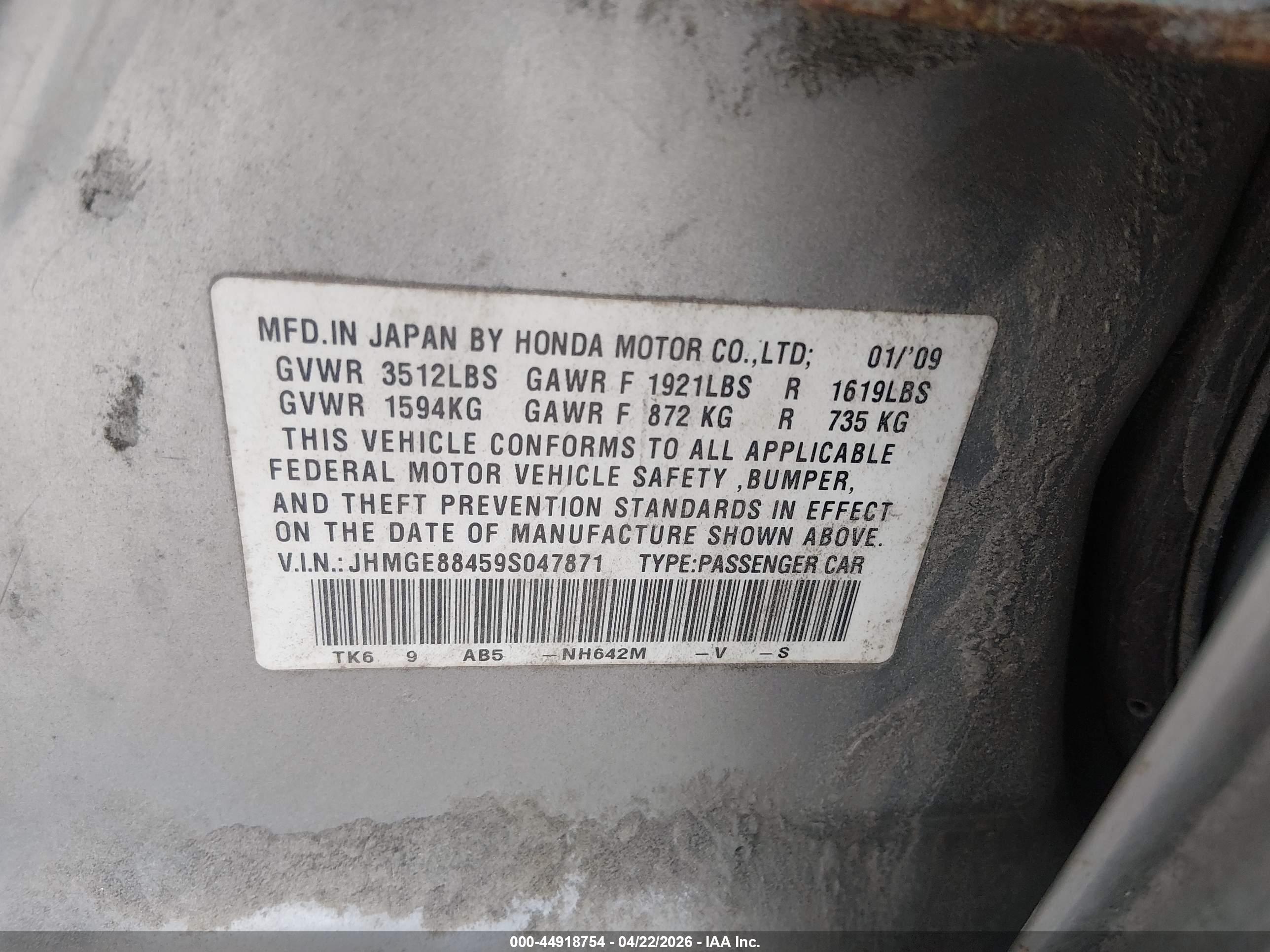 HONDA FIT image 9
