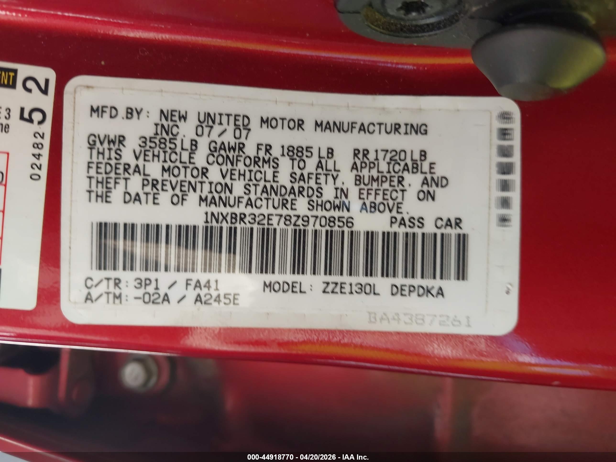 TOYOTA COROLLA image 9