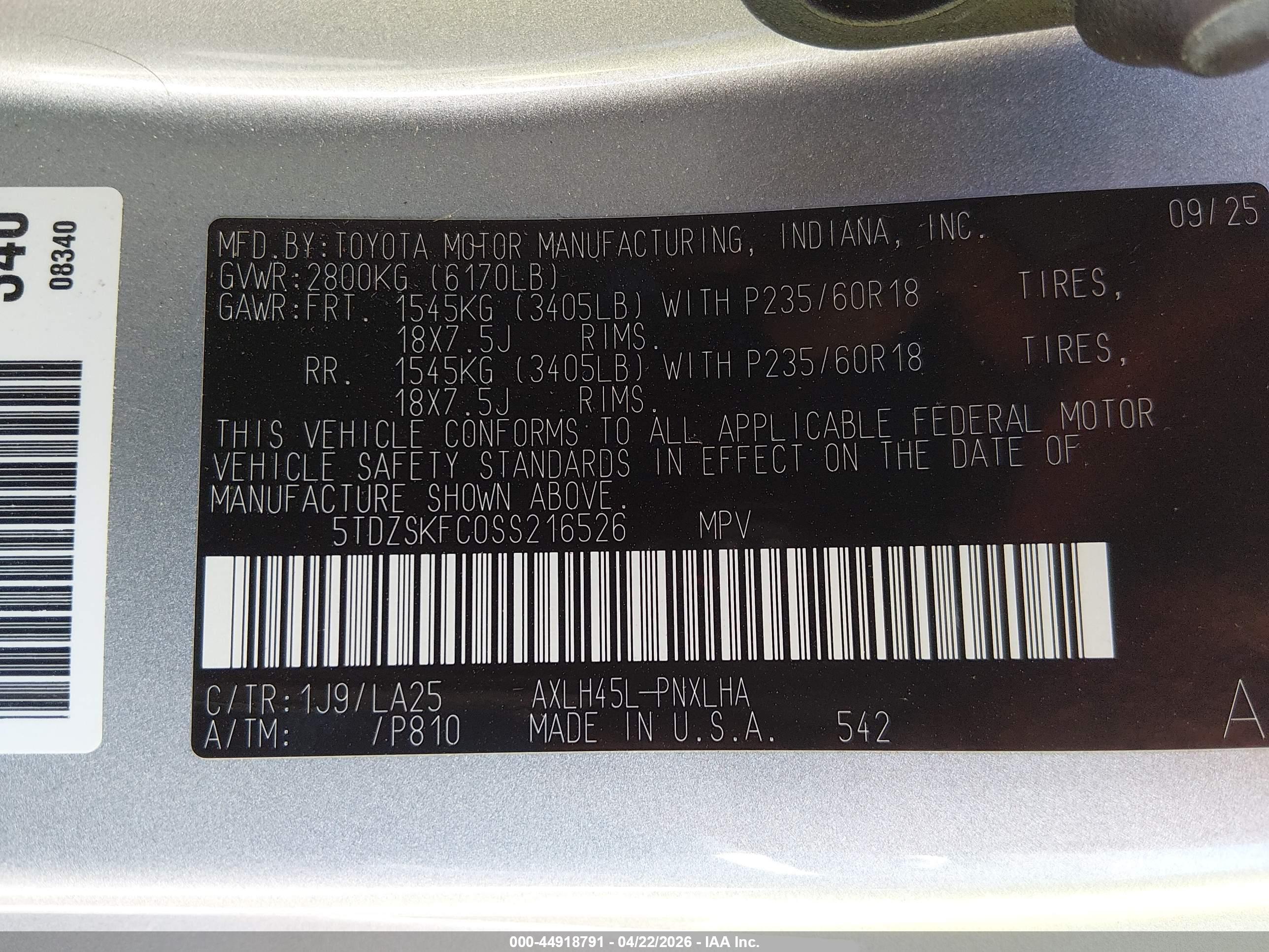 TOYOTA SIENNA image 9
