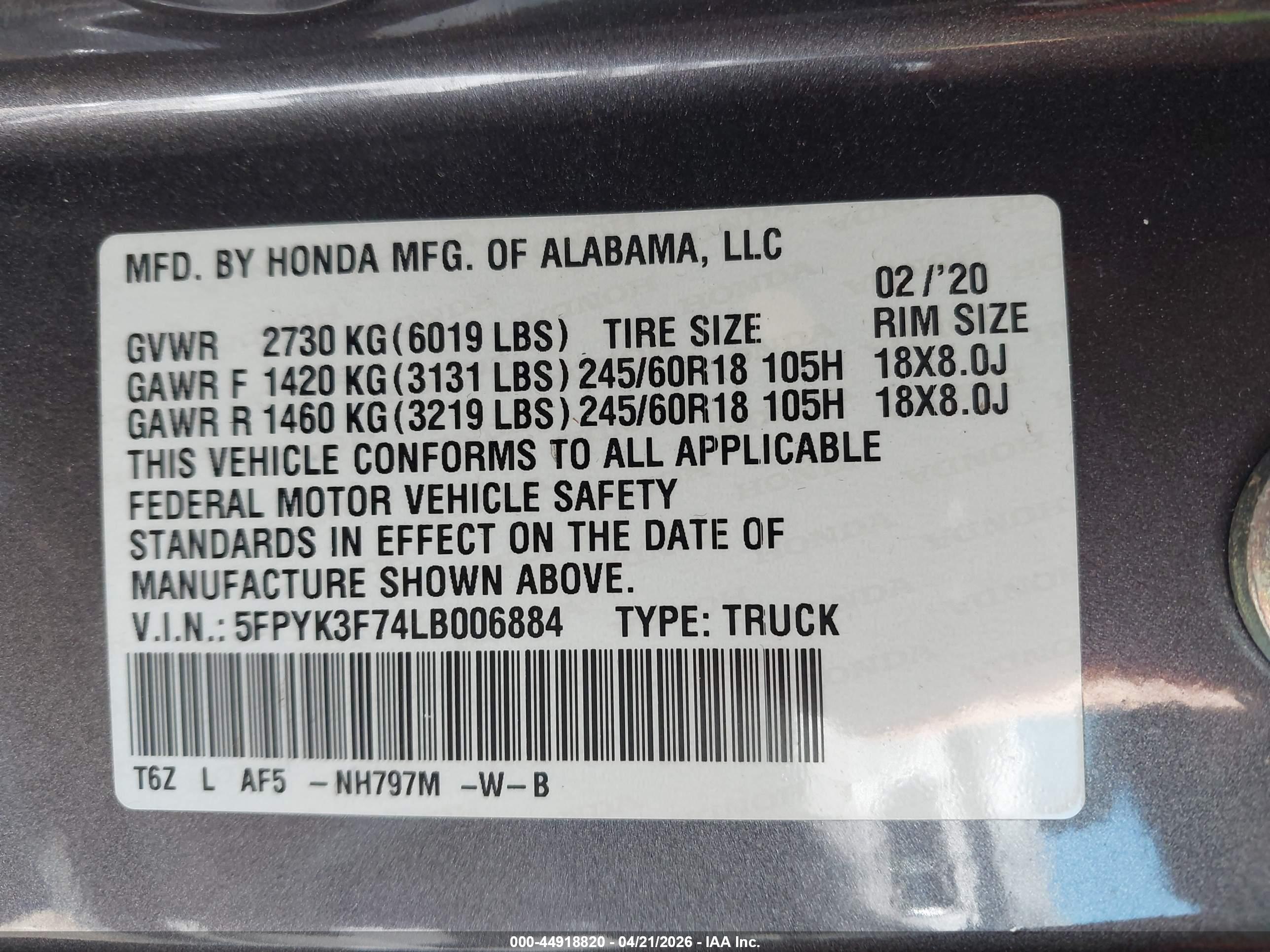 HONDA RIDGELINE image 9