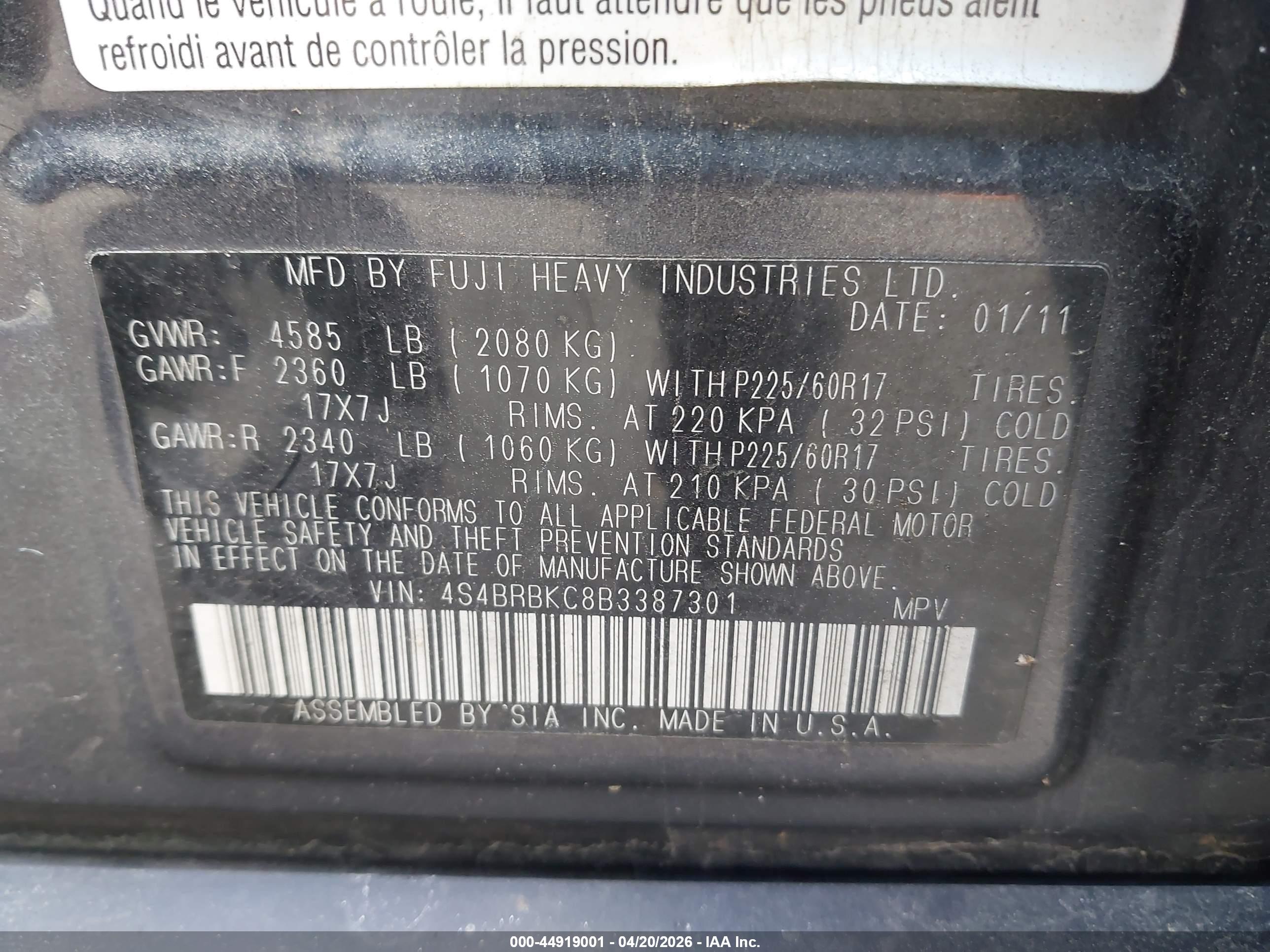 SUBARU OUTBACK image 9