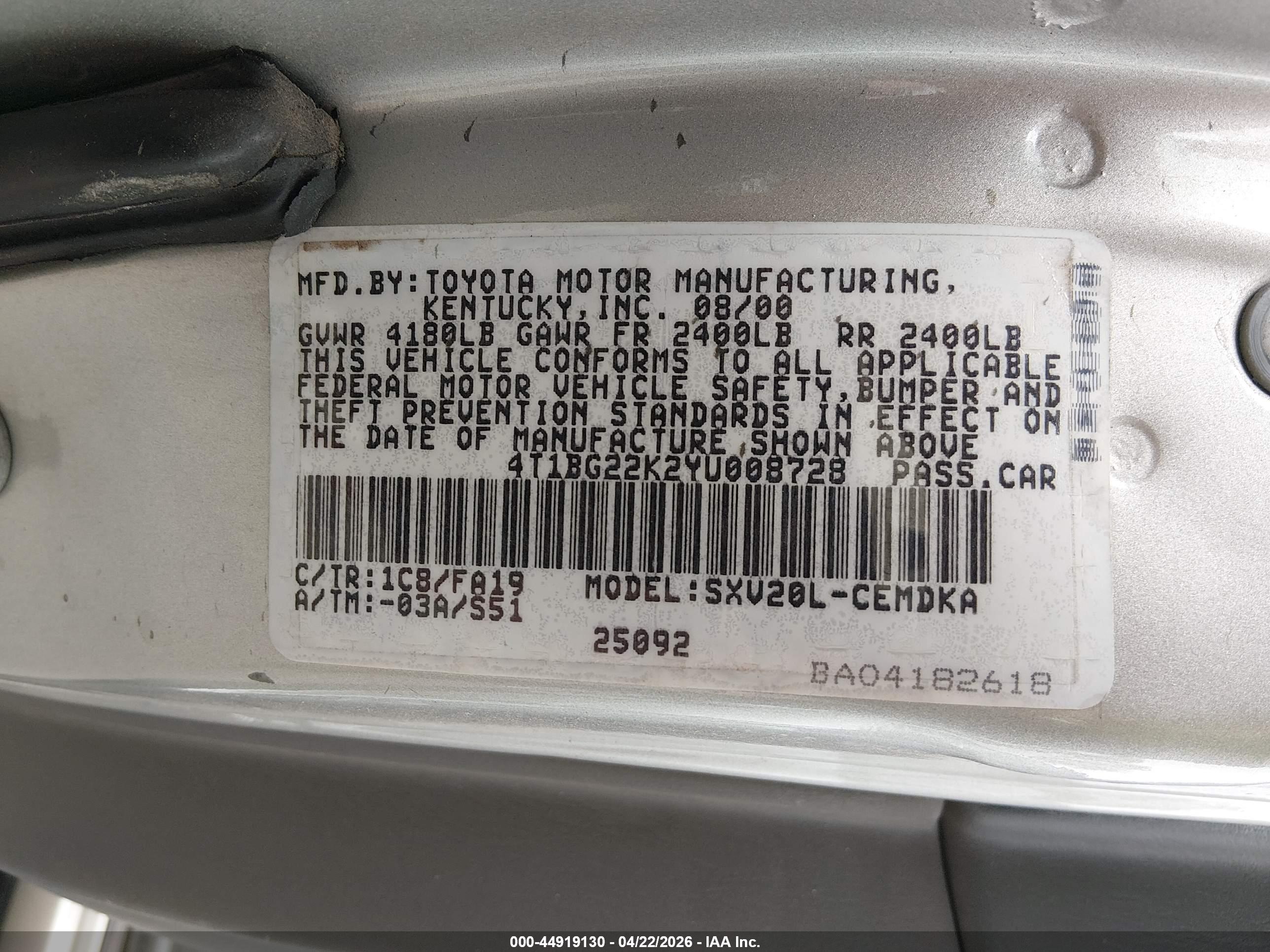 TOYOTA CAMRY image 9