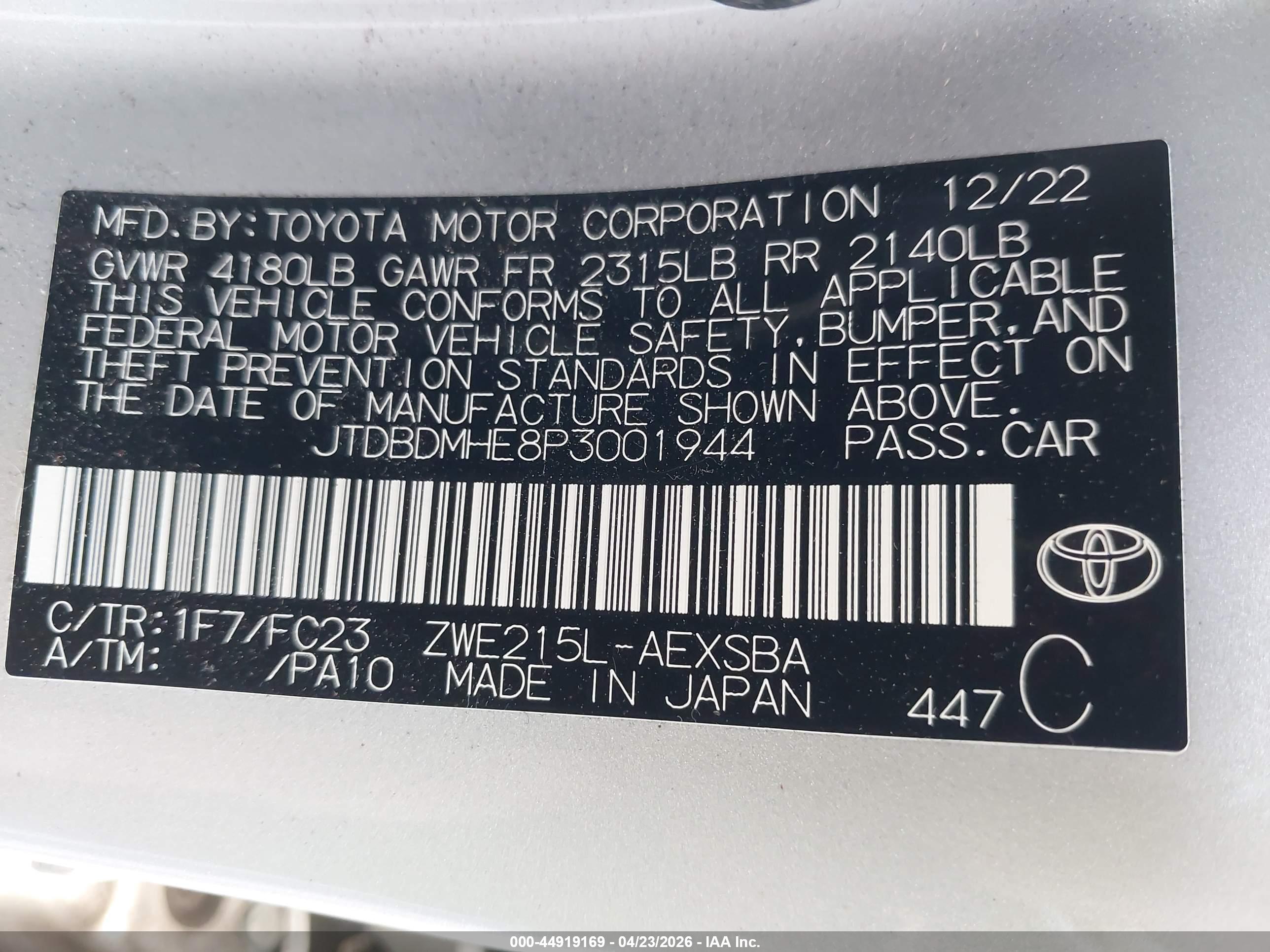 TOYOTA COROLLA image 9