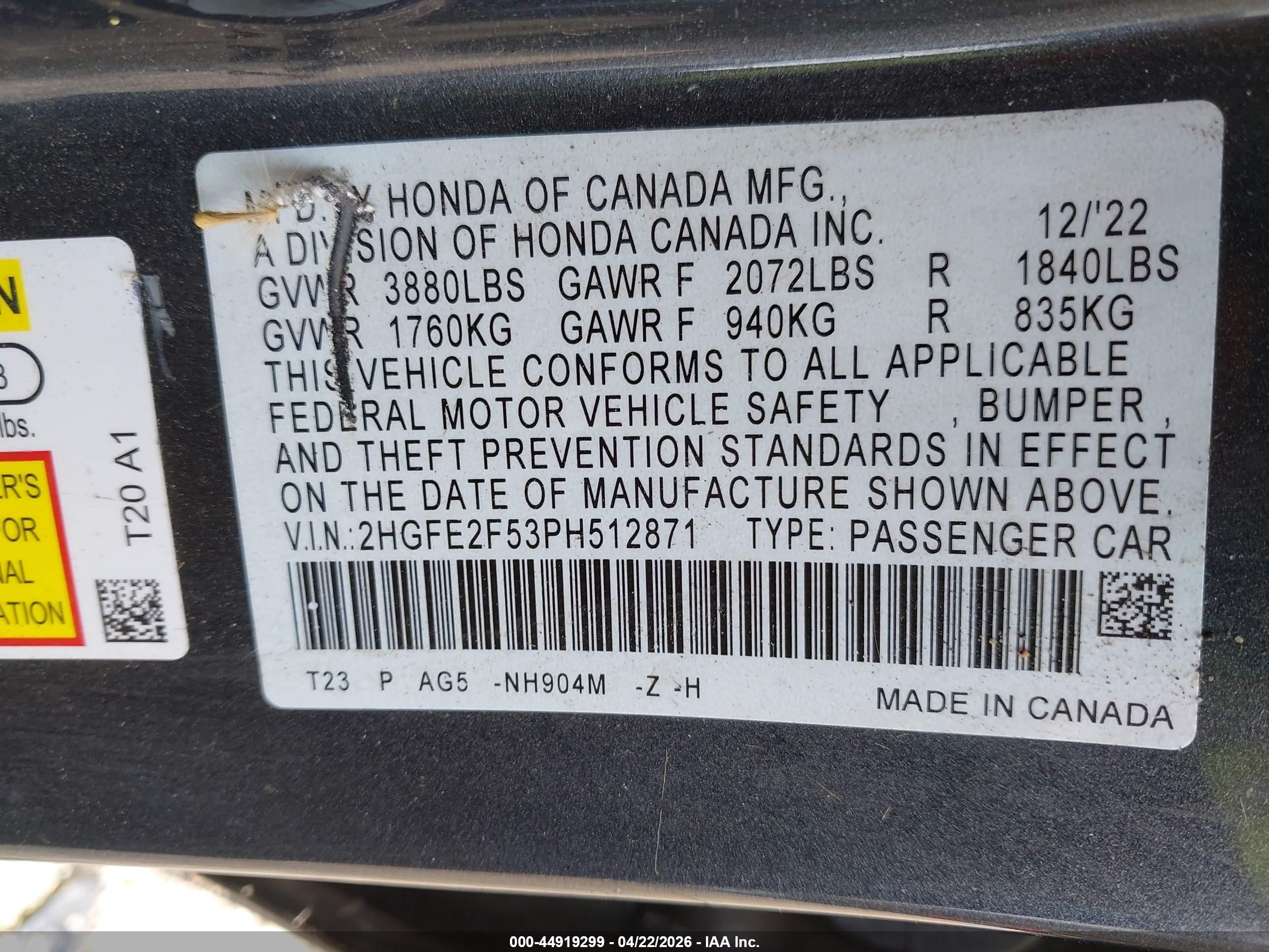 HONDA CIVIC image 9