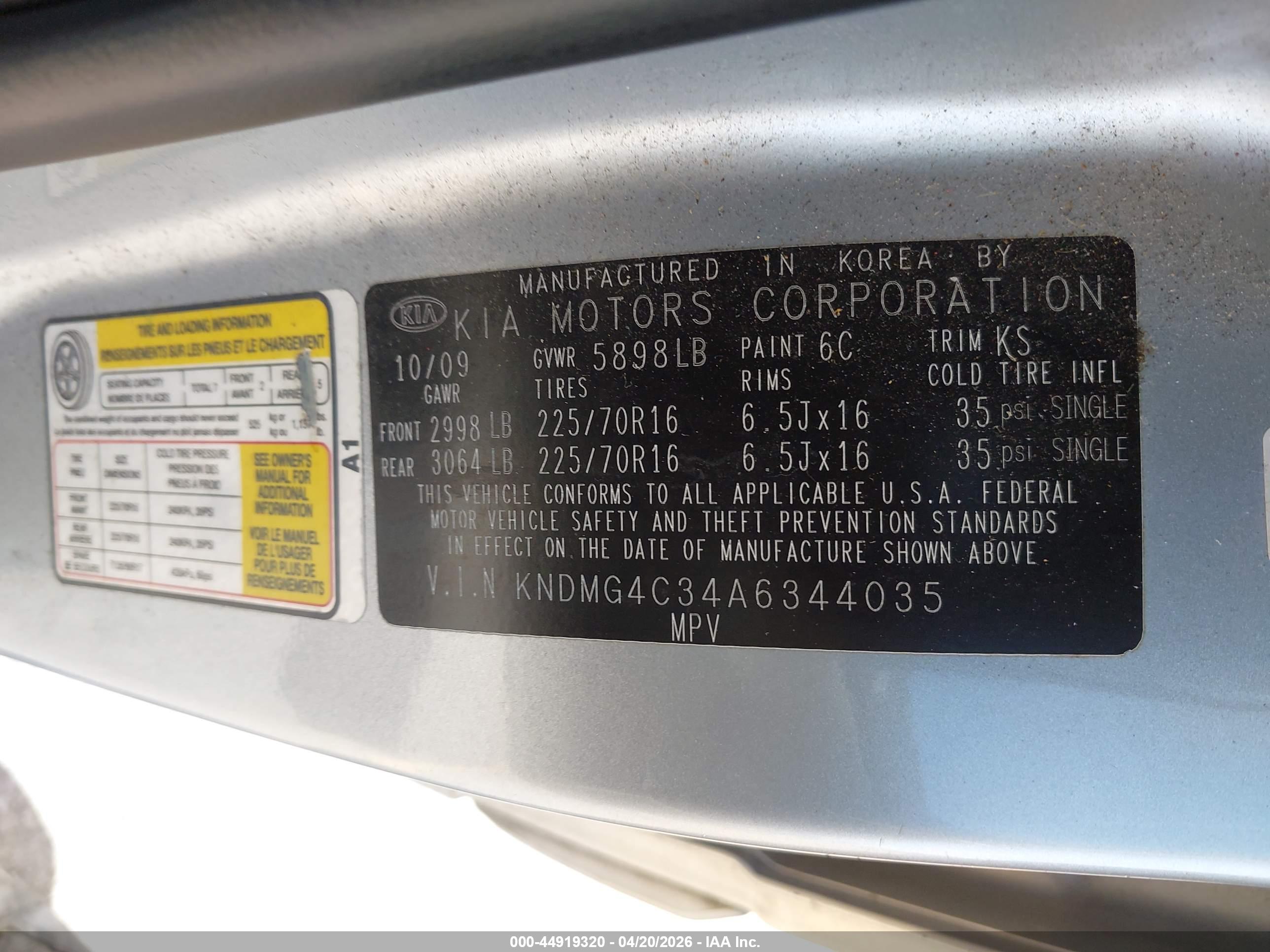 KIA SEDONA image 9