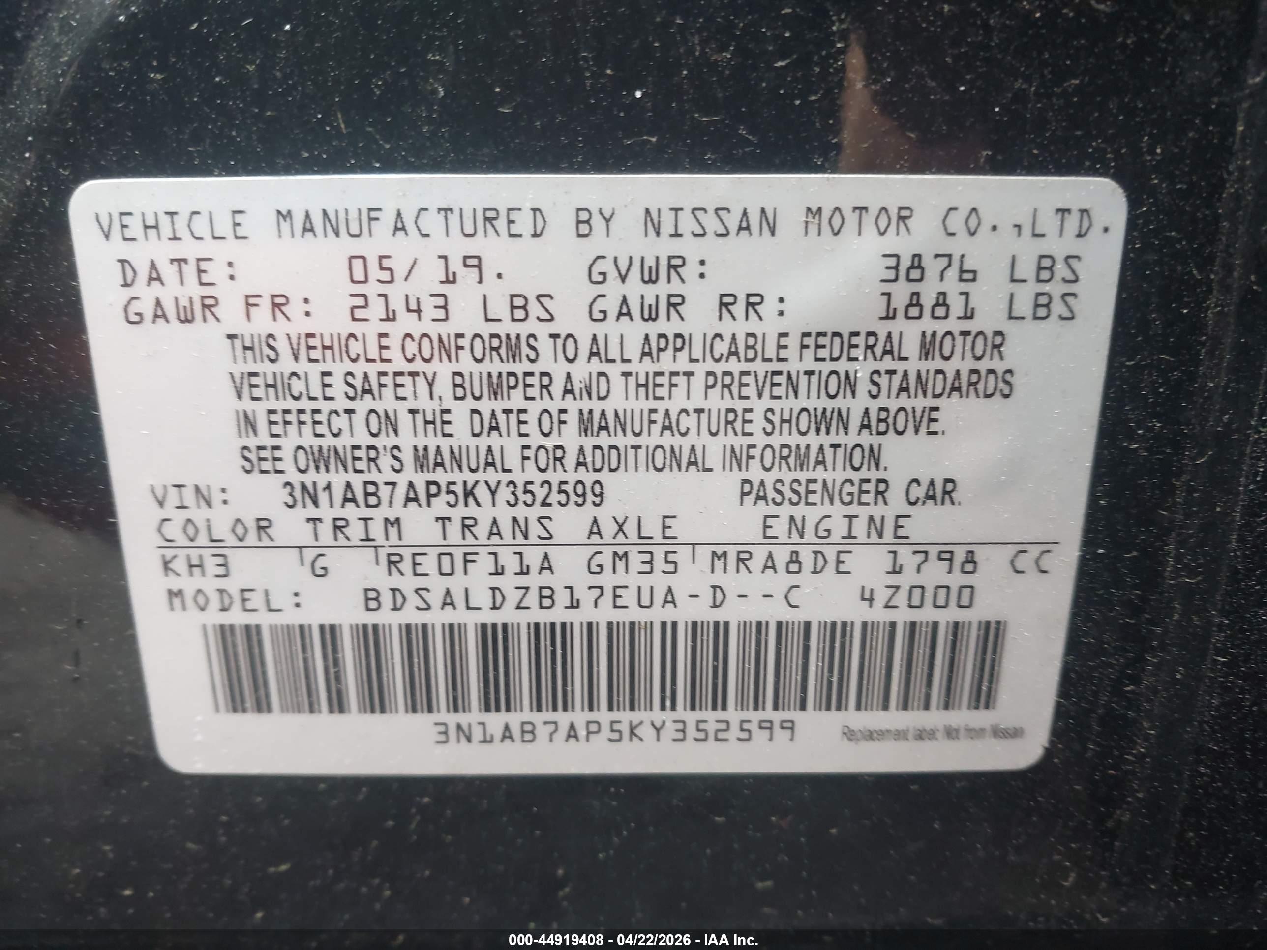 NISSAN SENTRA image 9