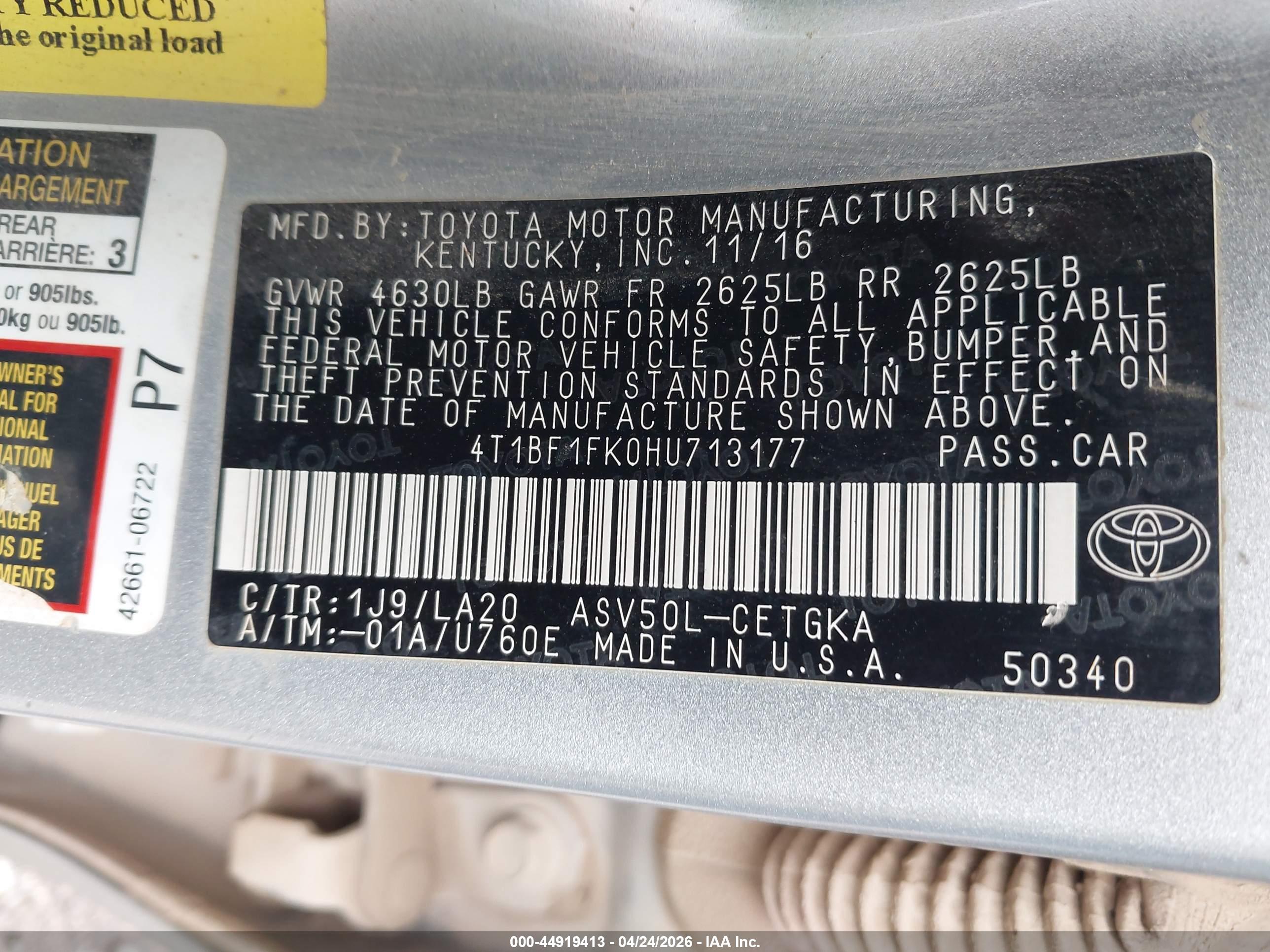 TOYOTA CAMRY image 9