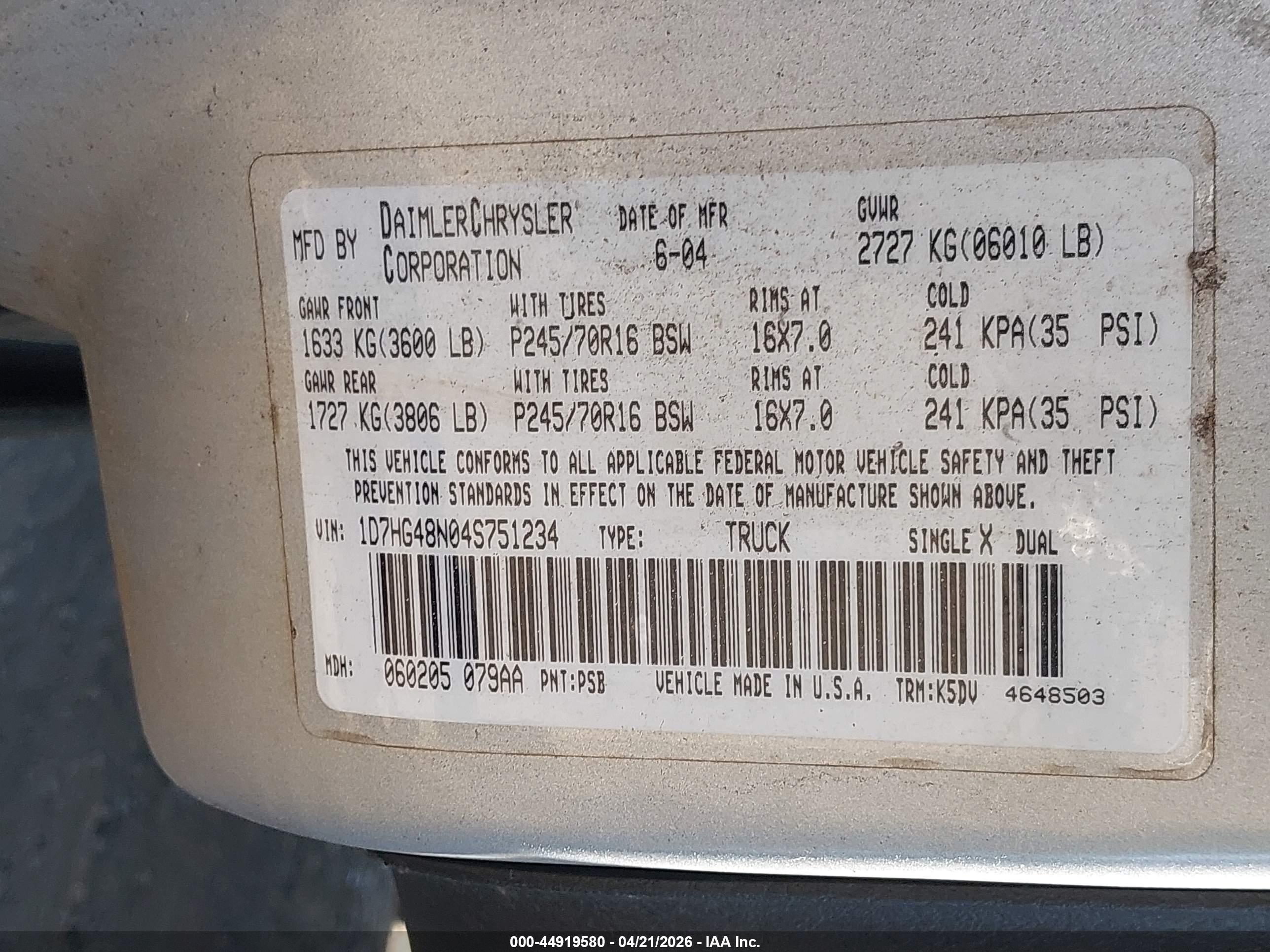 DODGE DAKOTA image 9