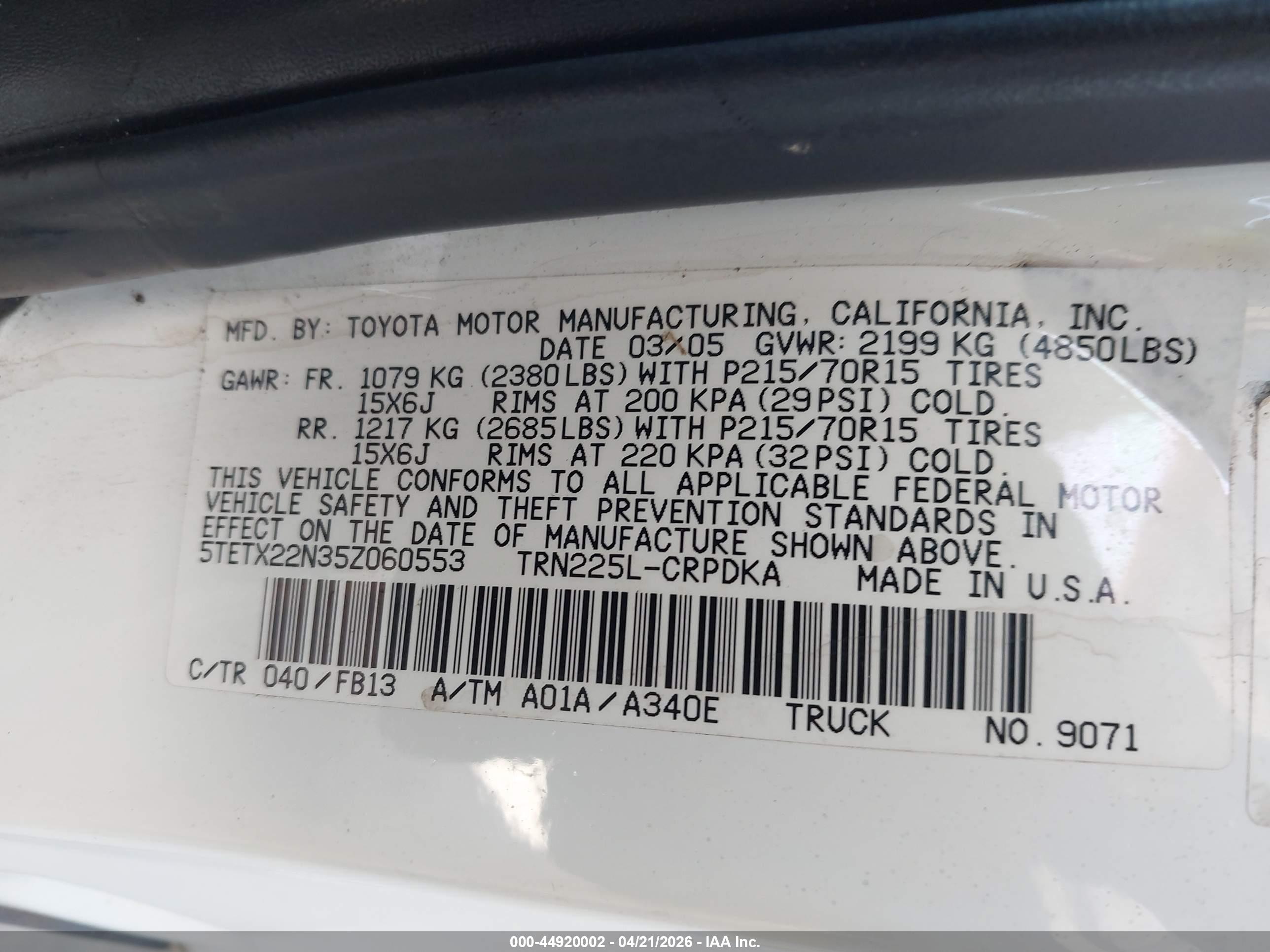 TOYOTA TACOMA image 9