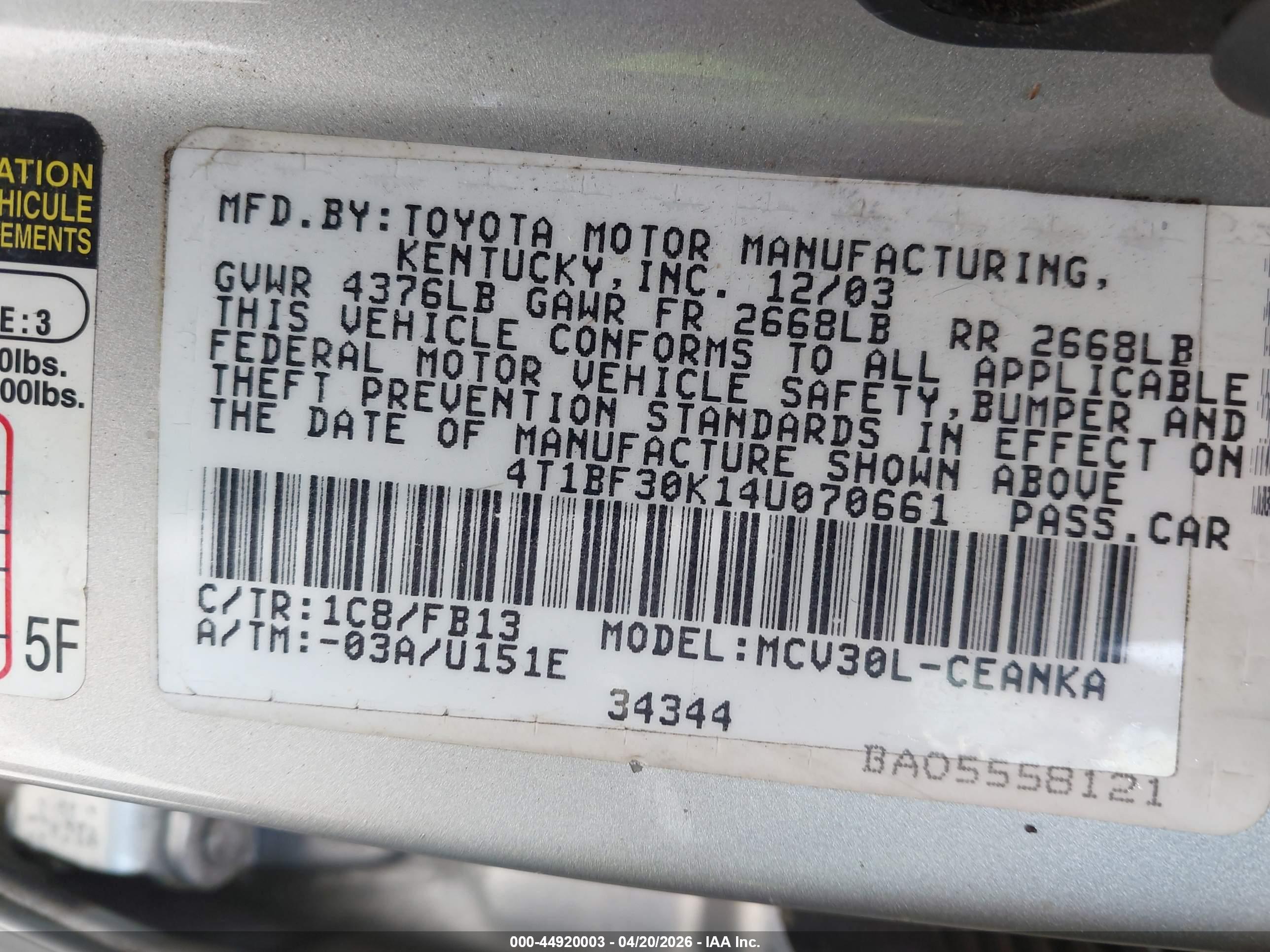 TOYOTA CAMRY image 9